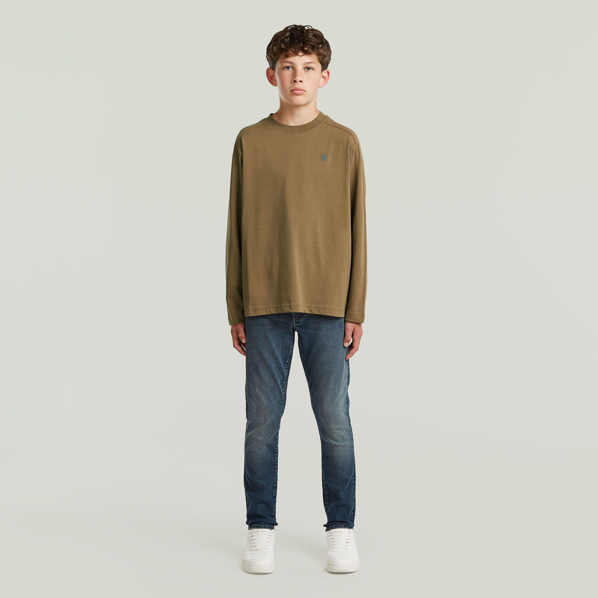Thumbnail - Boys Interst Boxy T-Shirt - Braun - jungen
