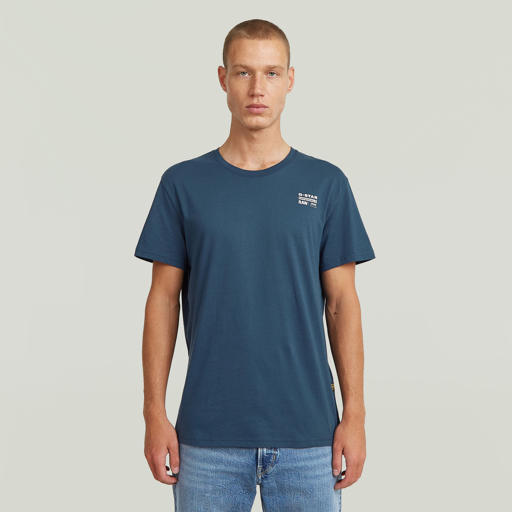

Chest Logo T-shirt - Midden blauw - Heren