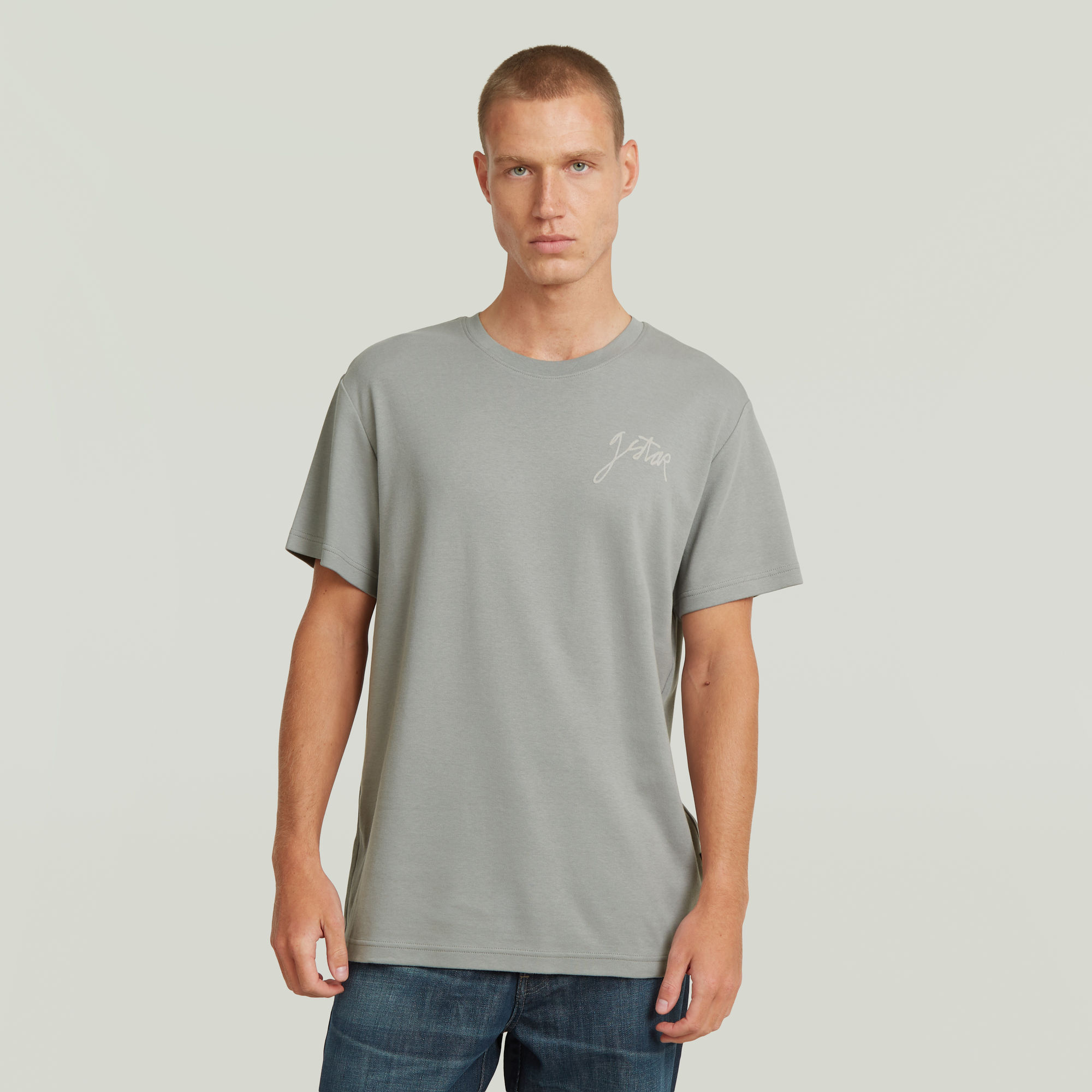 Thumbnail - G-Script T-Shirt - Grau - Herren