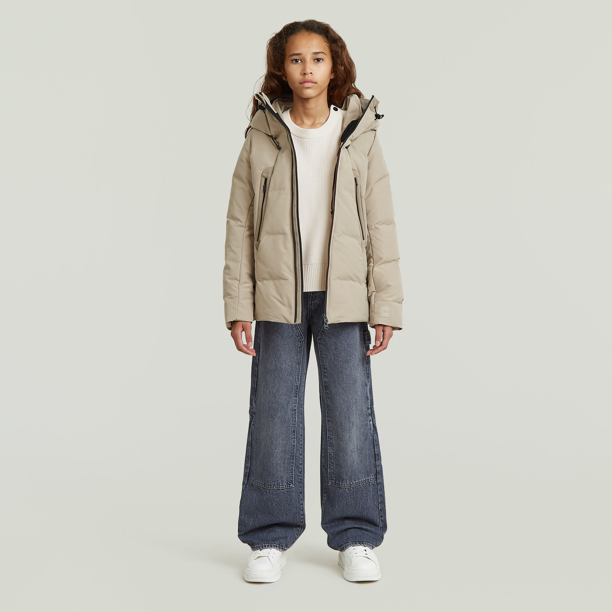 Thumbnail - Girls Cayley Padded Jacke - Beige - mädchen