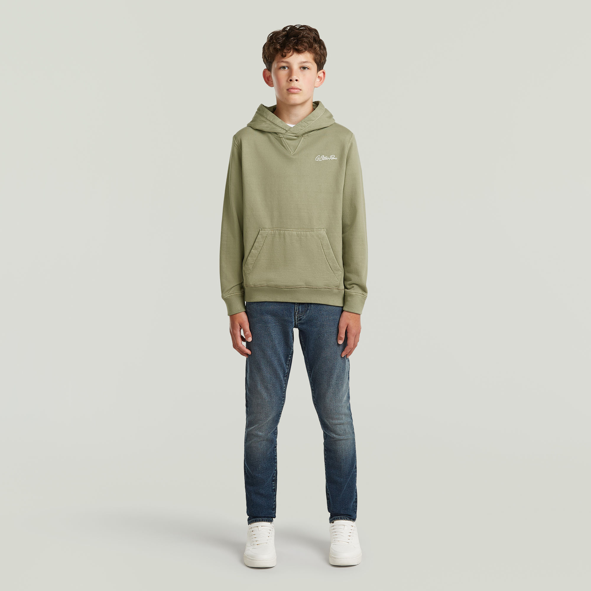 Thumbnail - Boys Premium Core Hooded Sweatshirt - Hellblau - jungen