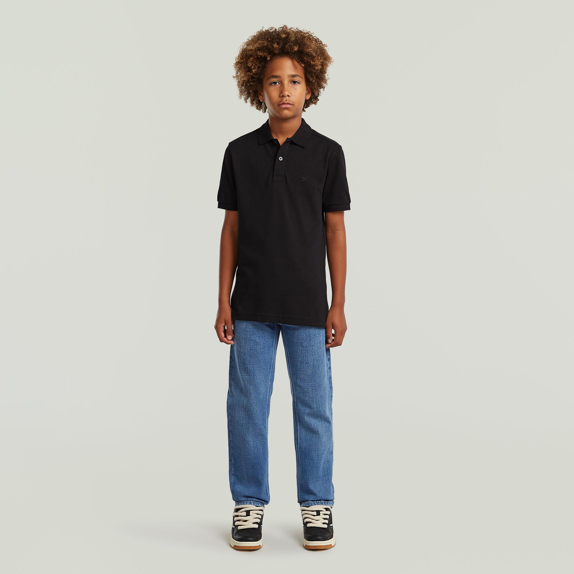Thumbnail - Boys Dunda Core Polo - Schwarz - jungen