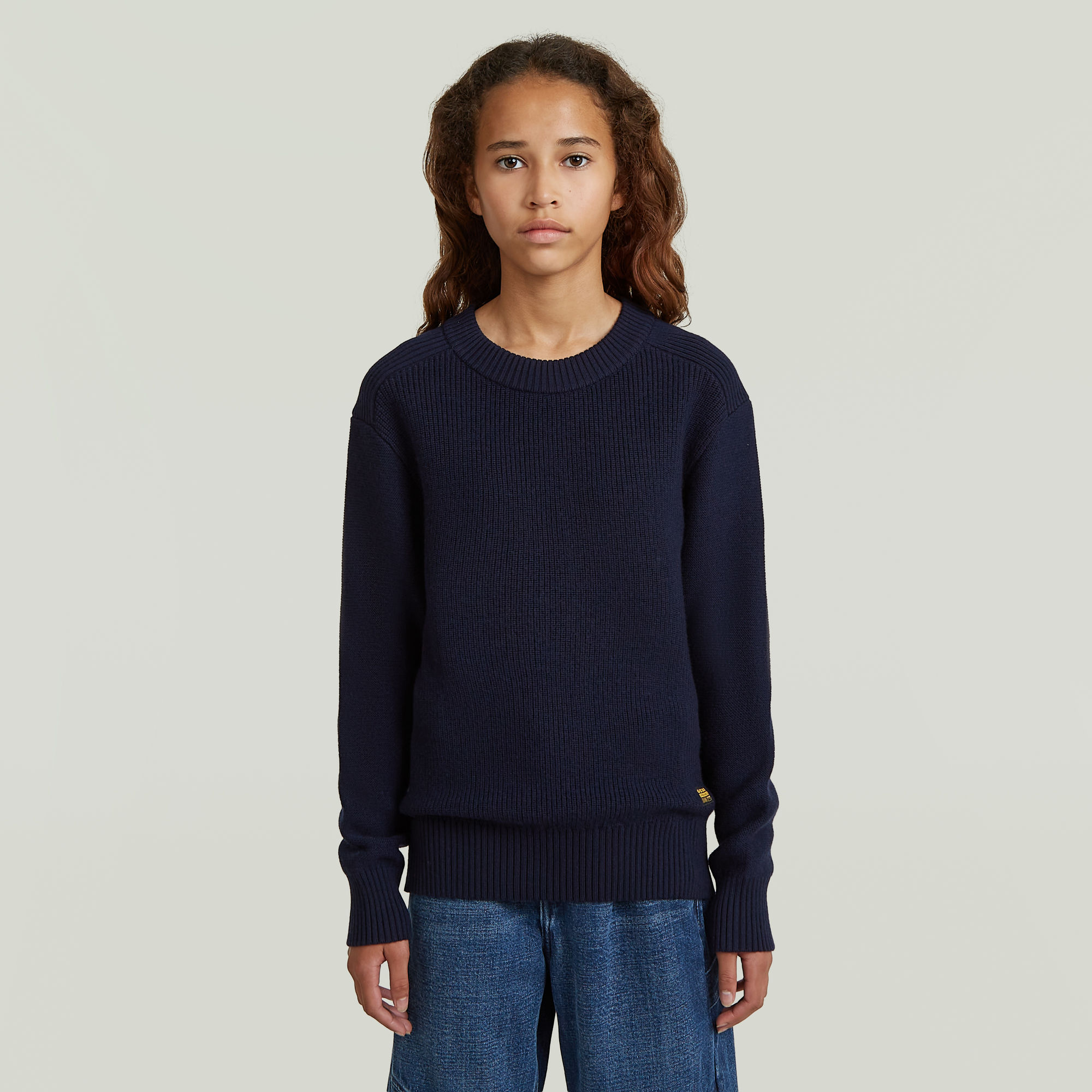 

Girls Fisherman Knit Cardigan - Dunkelblau - mädchen