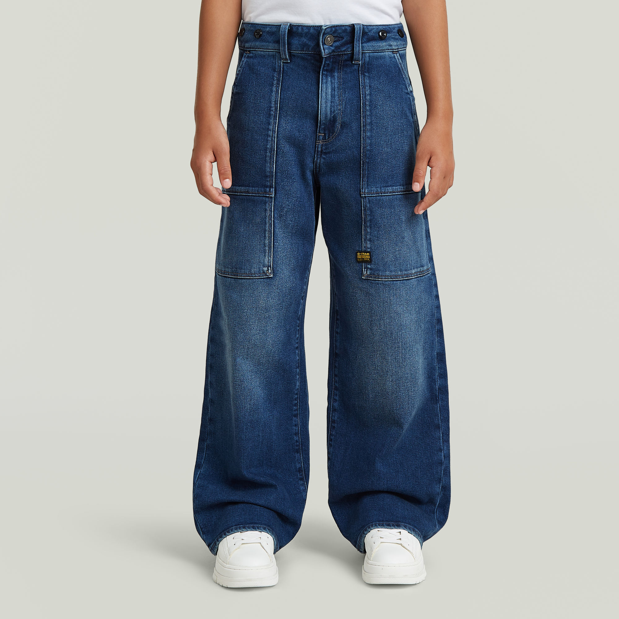 

Barrel Utility High Loose Jeans voor meisjes - Midden blauw - meisjes
