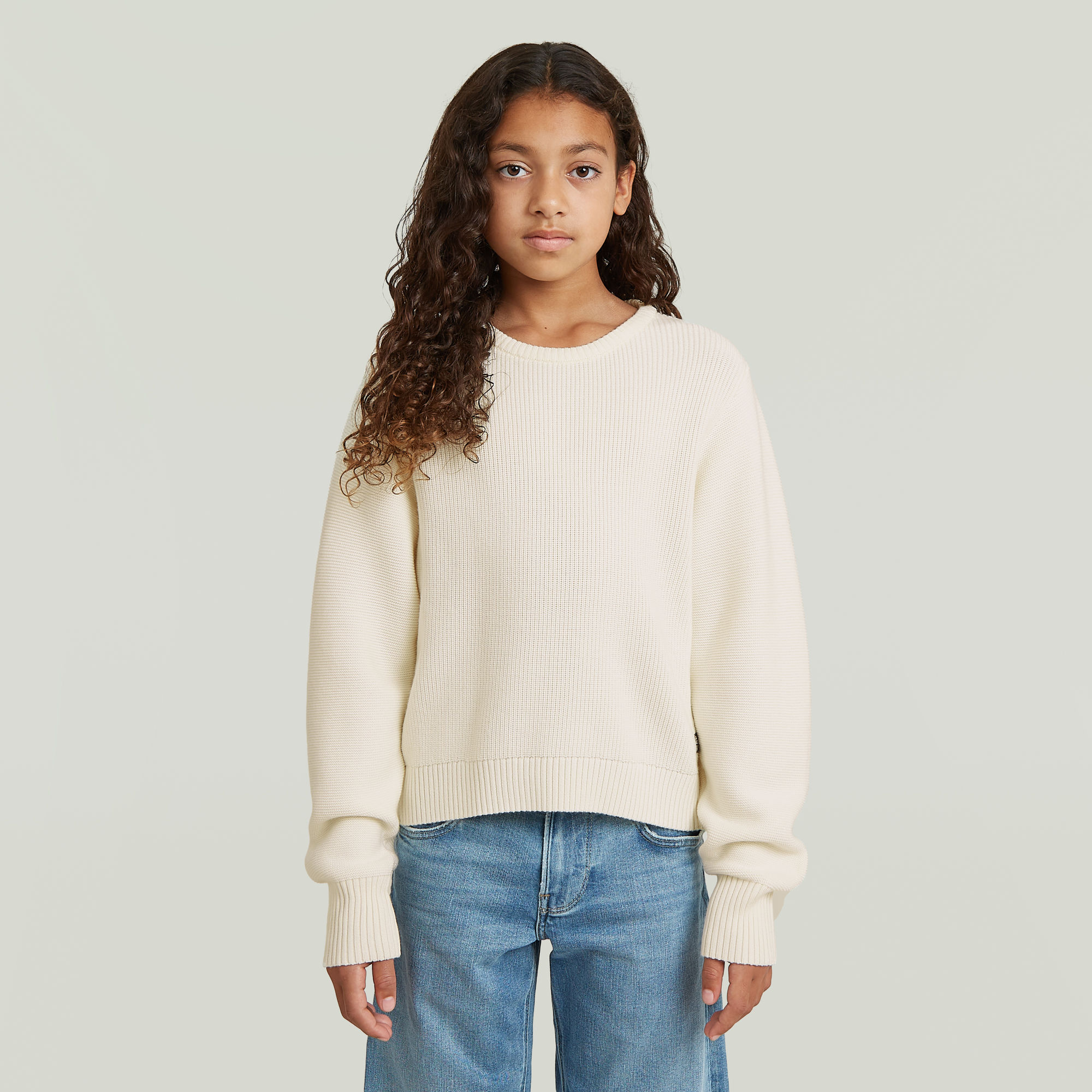 

Trui Cropped Crew voor meisjes - Wit - meisjes