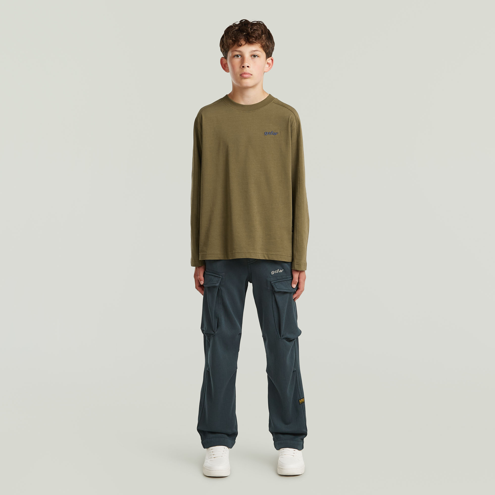 Thumbnail - Boys Core Regular Cargo Sweatpants - Dunkelblau - jungen