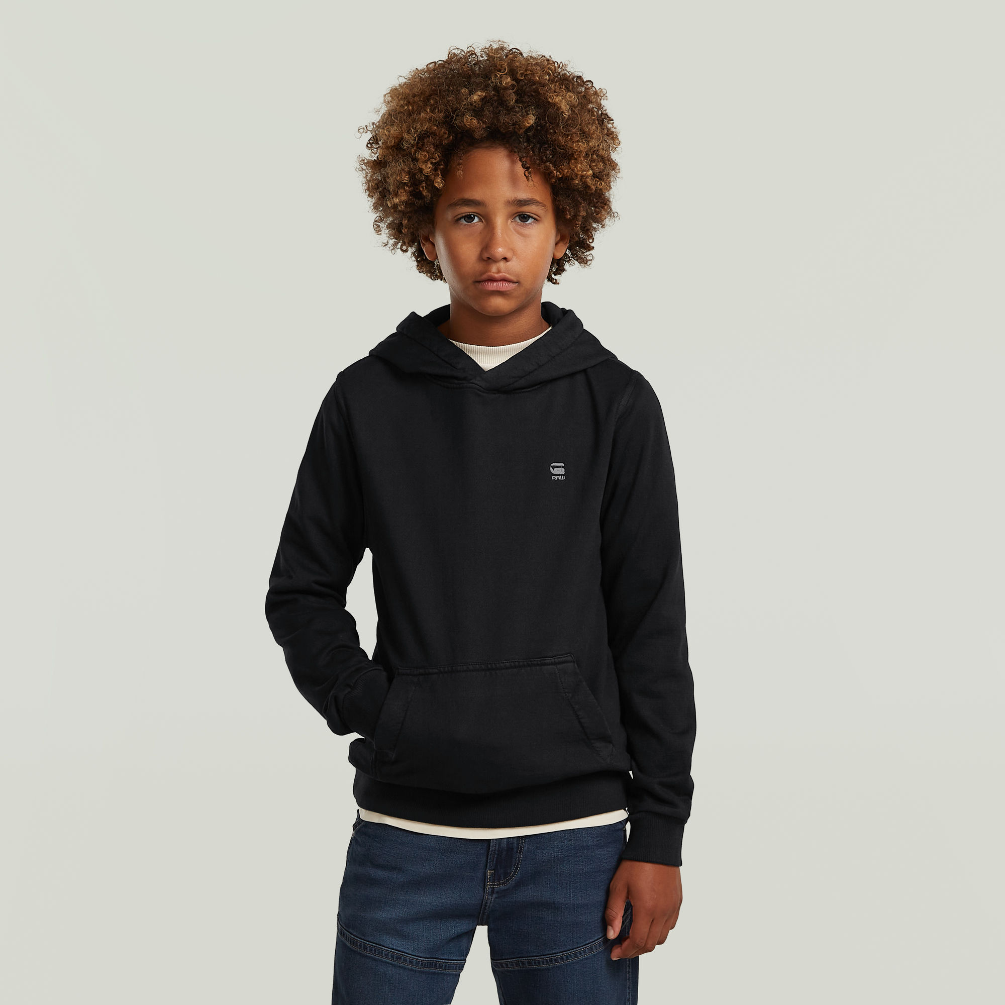 Boys Hooded Sweatshirt - Schwarz - jungen