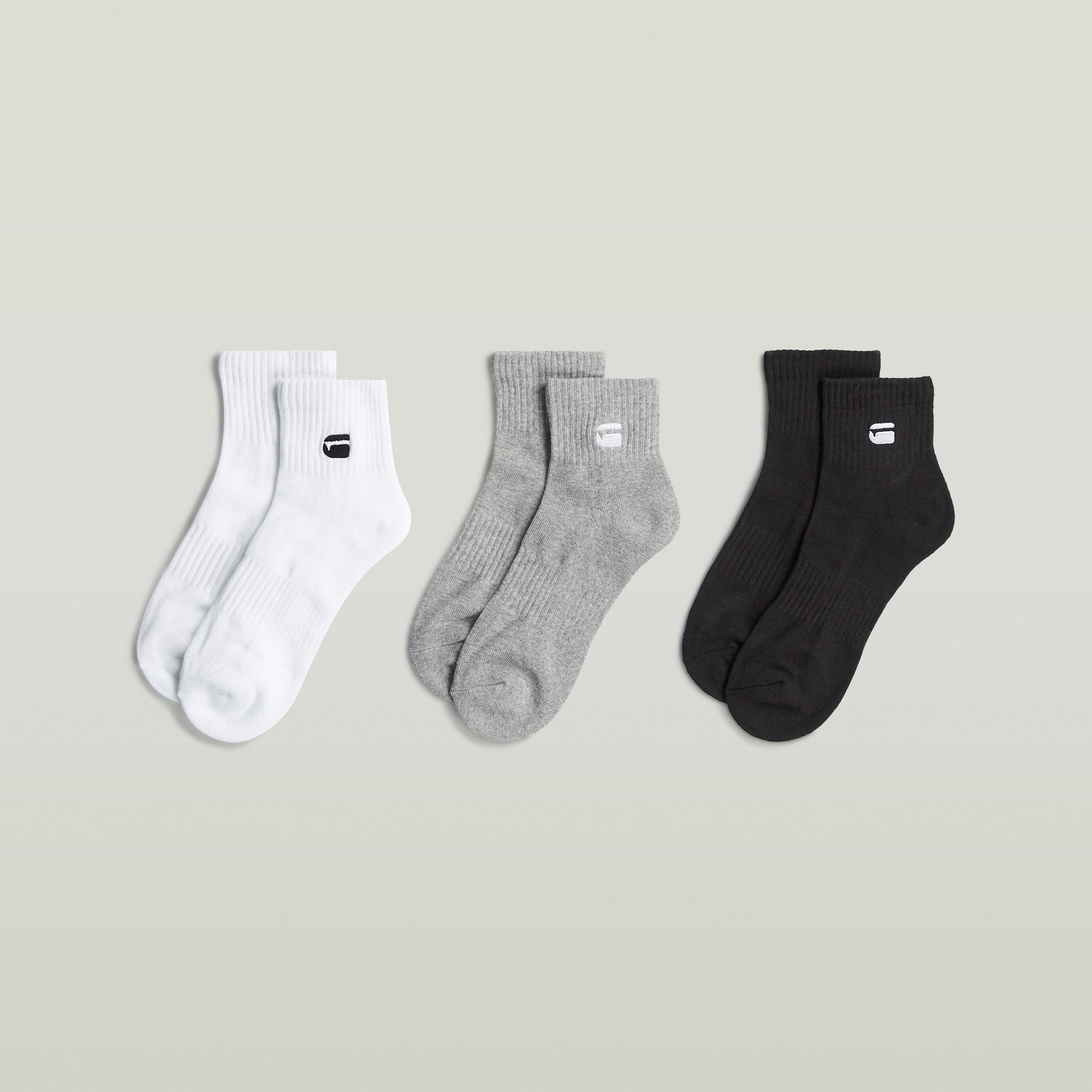 Thumbnail - Short Socks 3er-Pack - Mehrfarbig - Herren