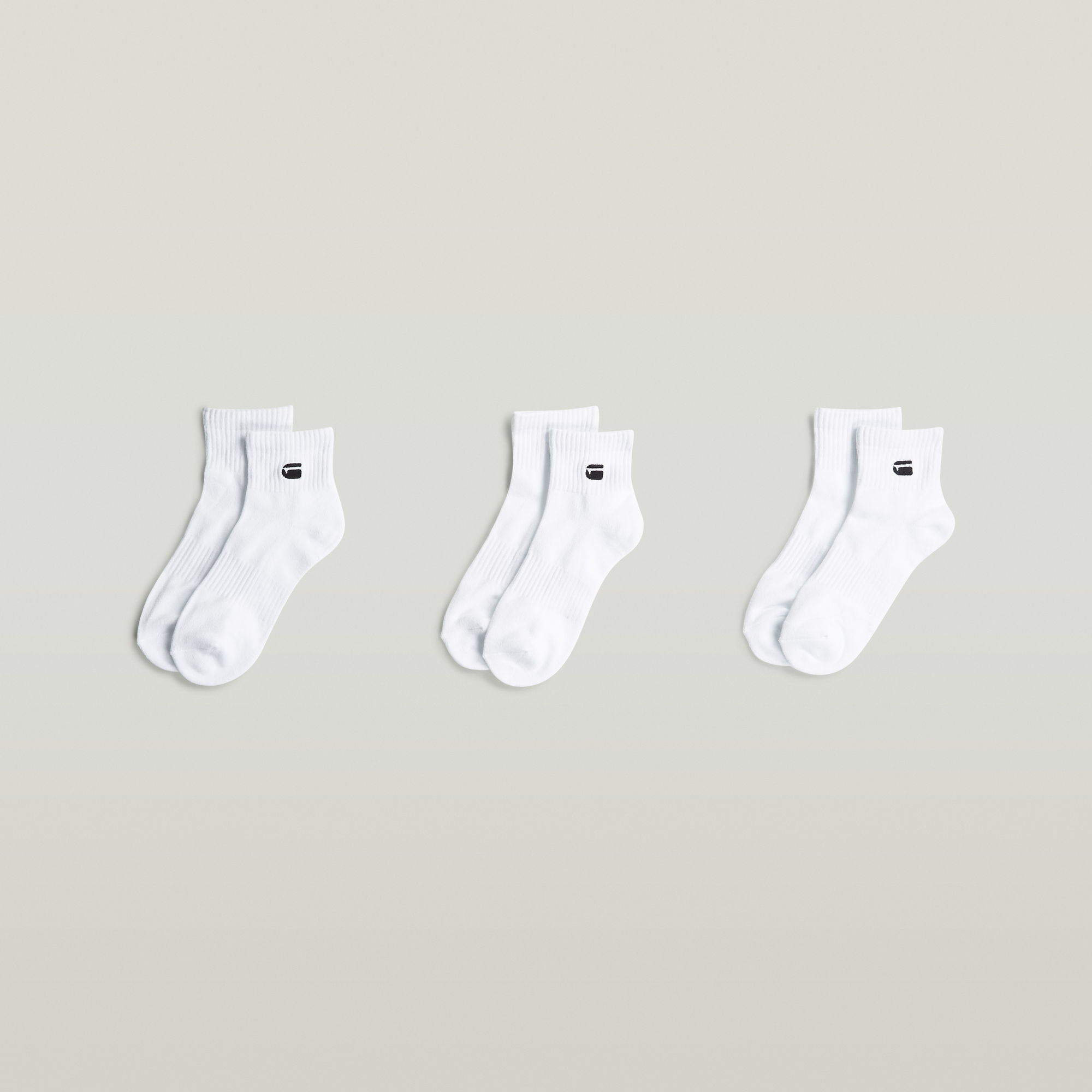 Short Socks 3er-Pack - Weiß - Herren