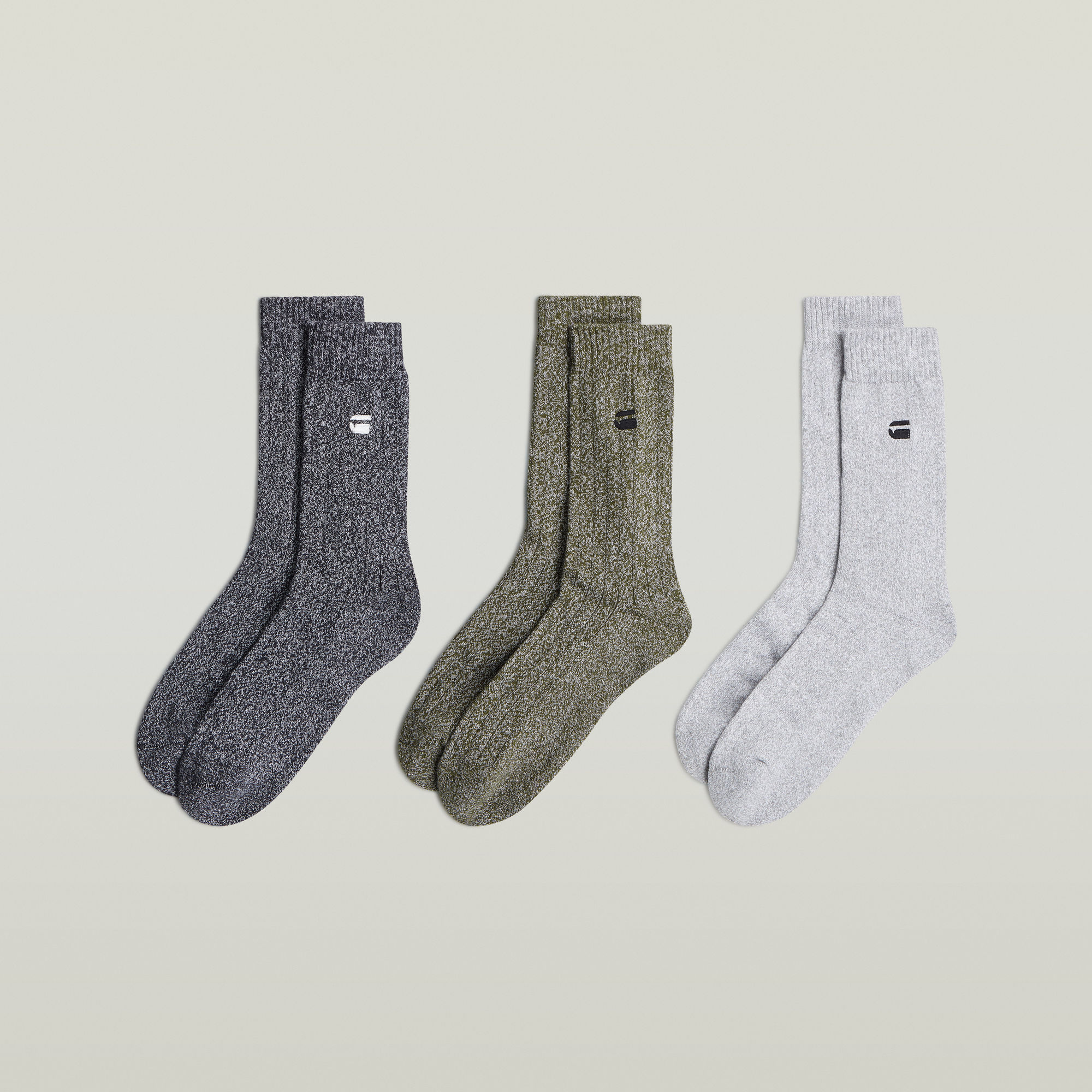 Thumbnail - Sock Rib 3er-Pack - Mehrfarbig - Herren