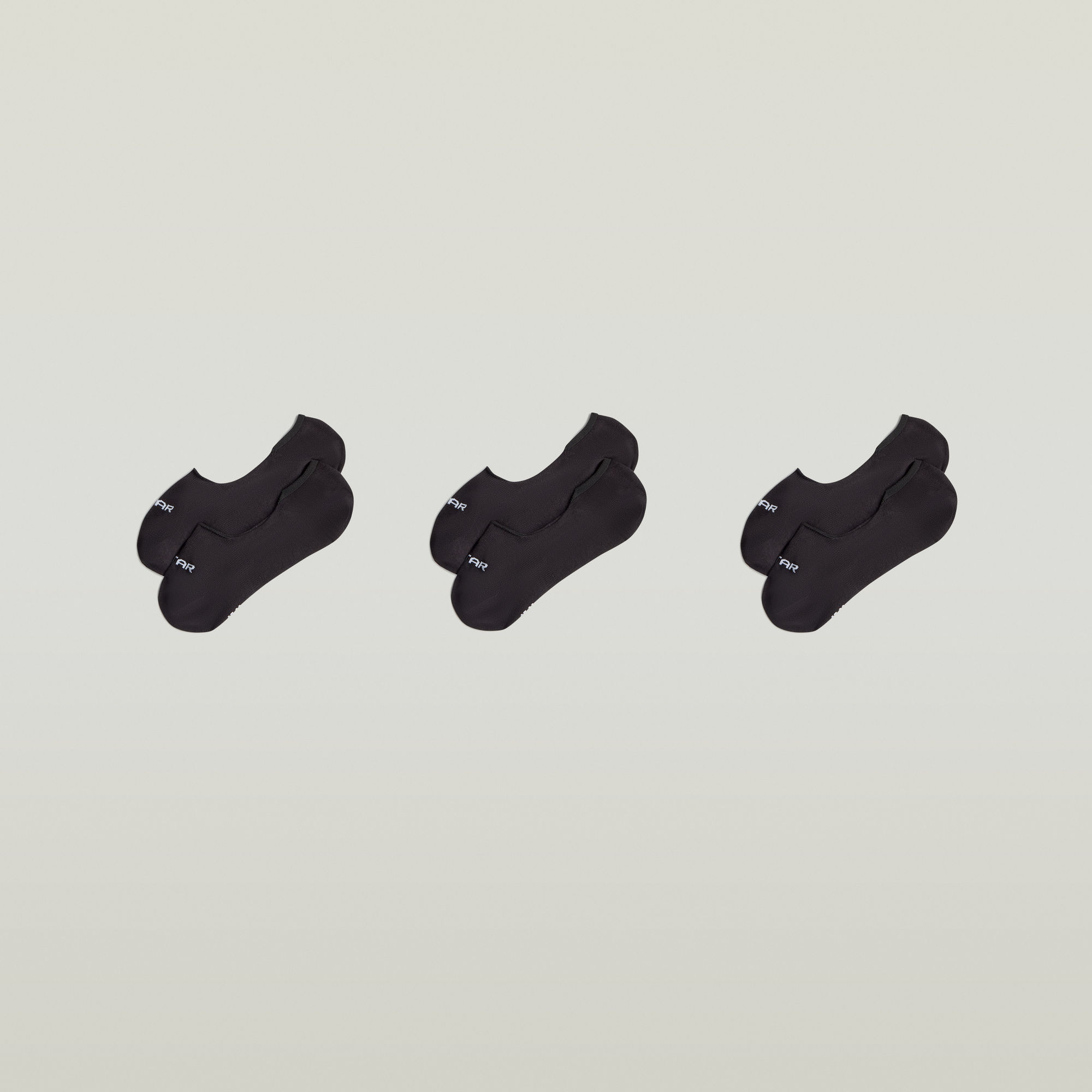 Invisible Sock 3er-Pack - Schwarz - Damen