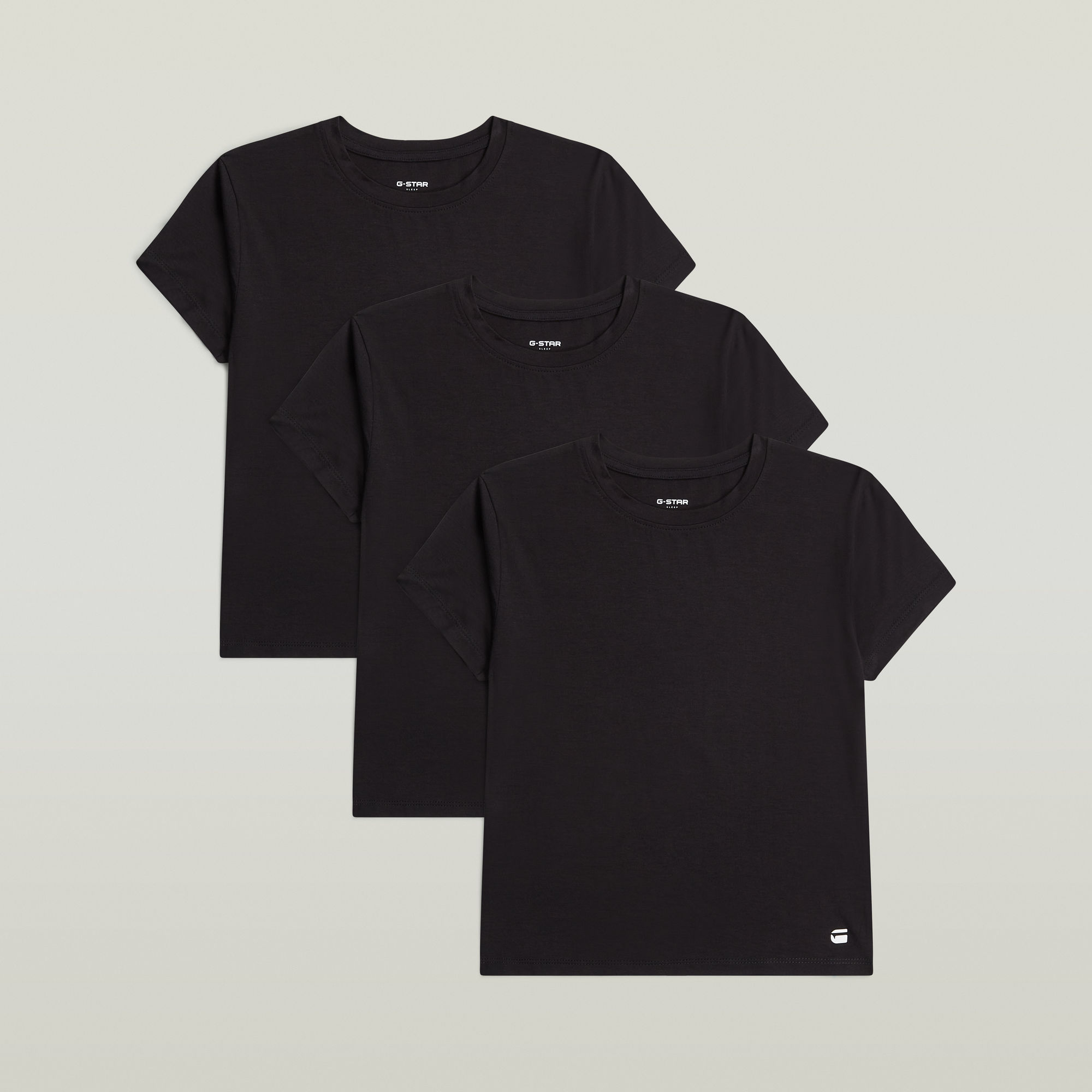 

Cropped T-Shirt 3-Pack - Black - Women