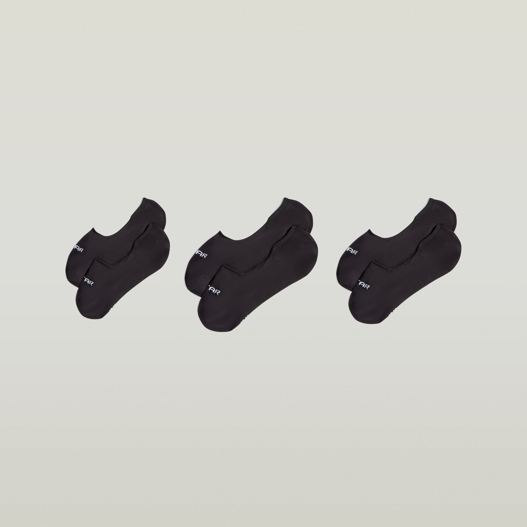 Thumbnail - Invisible Sock 3er-Pack - Schwarz - Damen