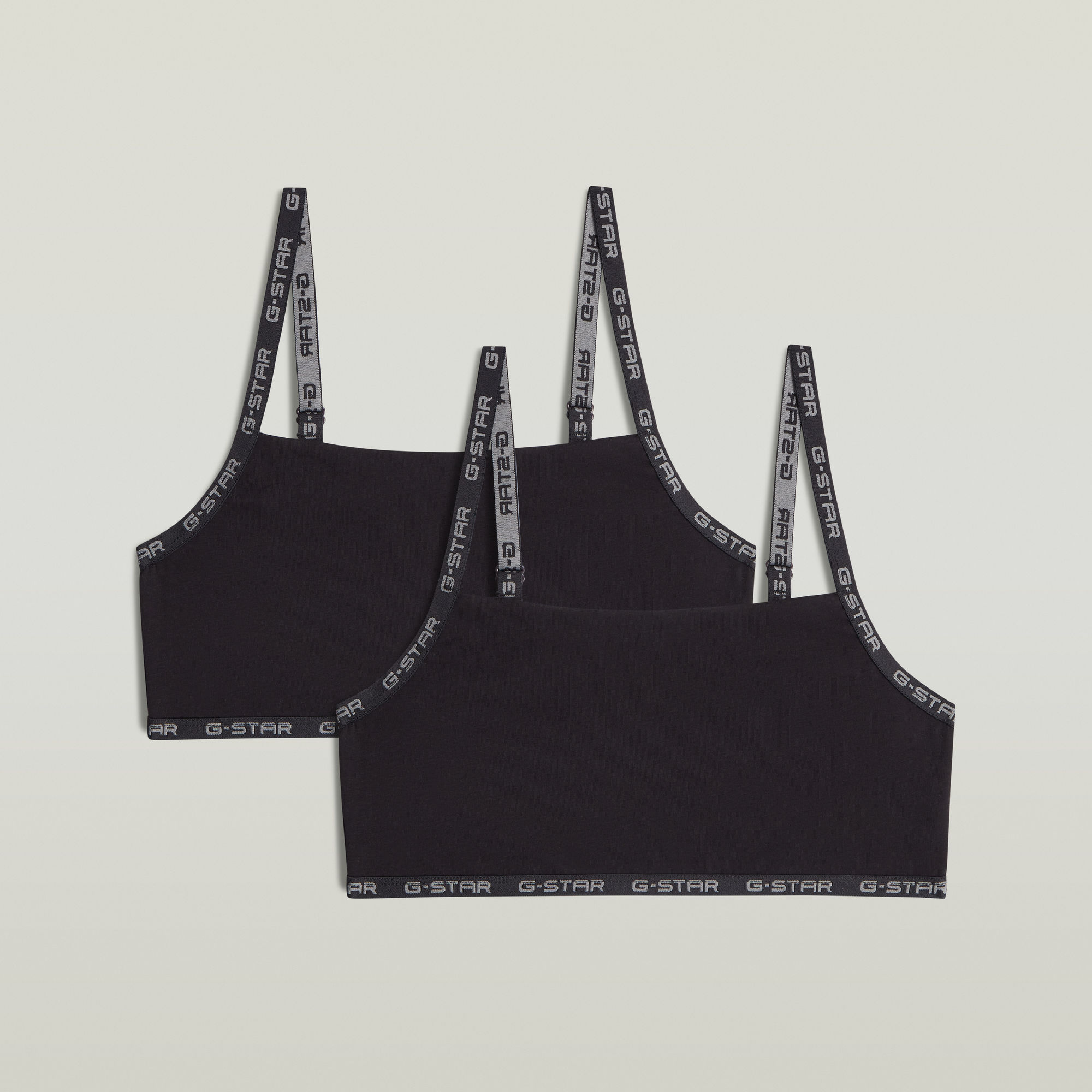 

Strappy Bralette Set van 2 - Zwart - Dames