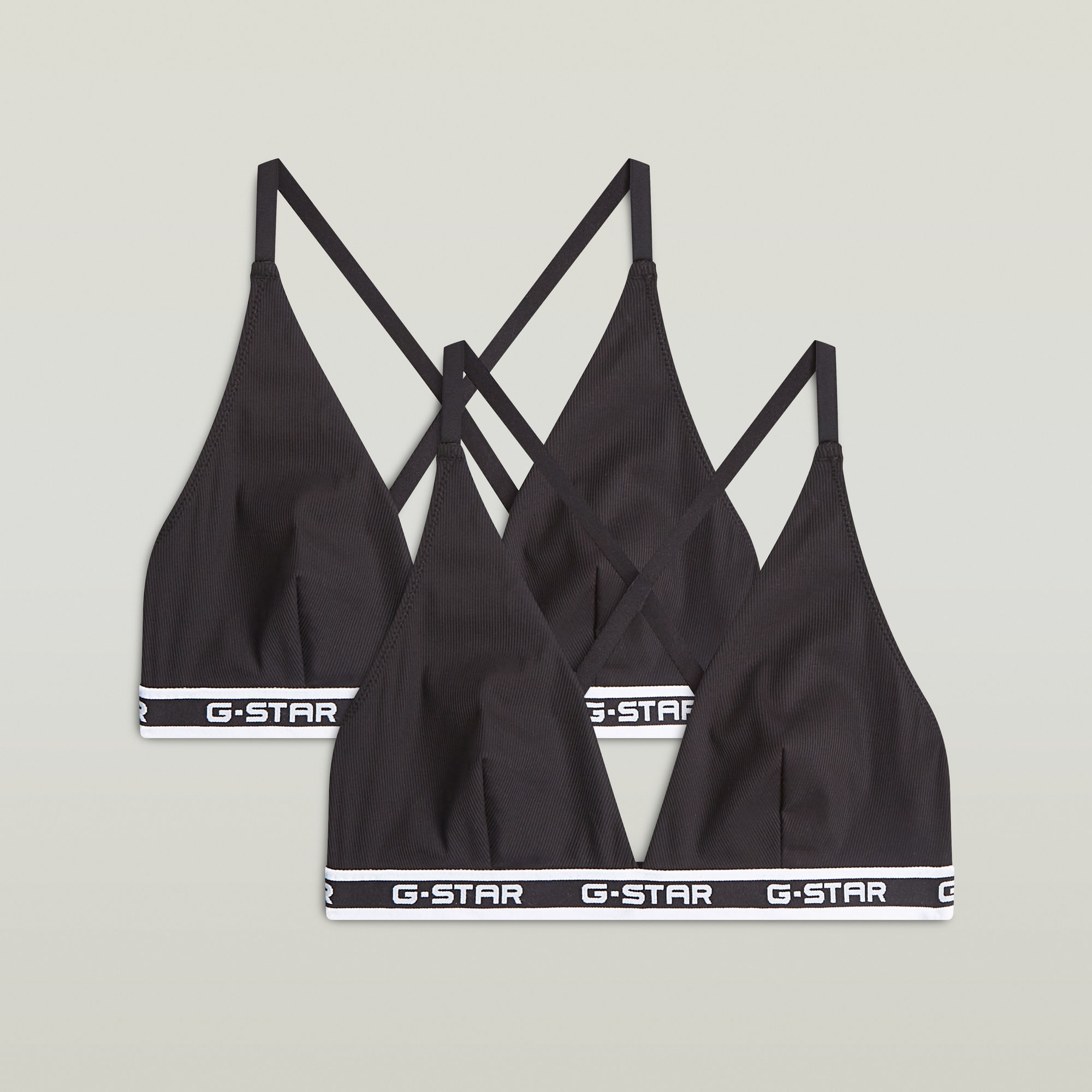 

Multiway Triangle Bralette Set van 2 - Zwart - Dames