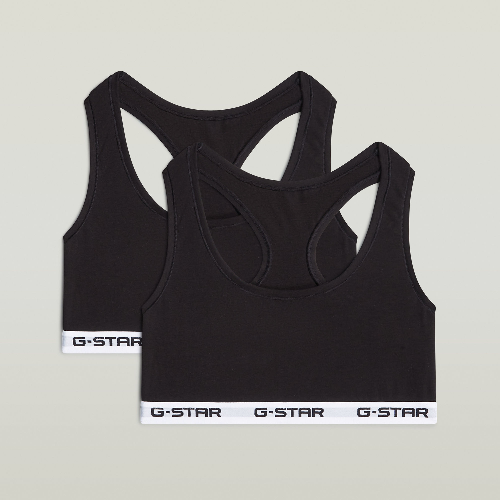 Thumbnail - Racerback Bralette 2er-Pack - Mehrfarbig - Damen
