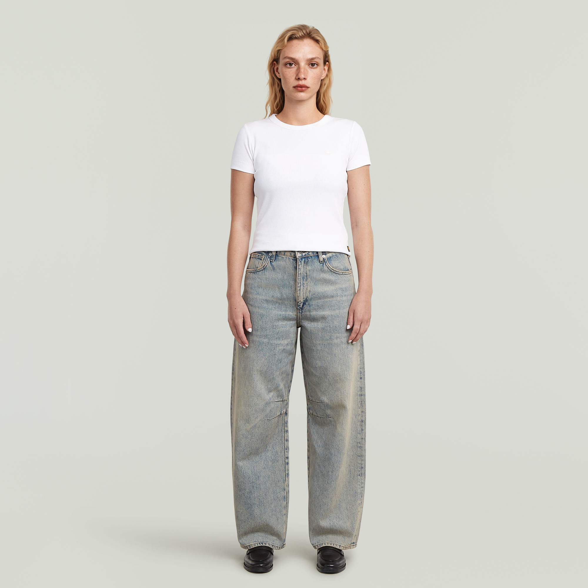 Thumbnail - Carter Barrel Jeans - Mittelblau - Damen