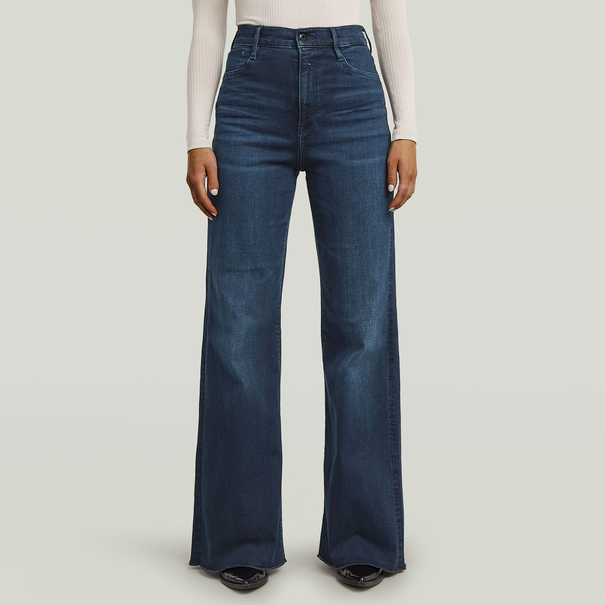 

Deck Ultra High Wide Leg Jeans - Dark blue - Women