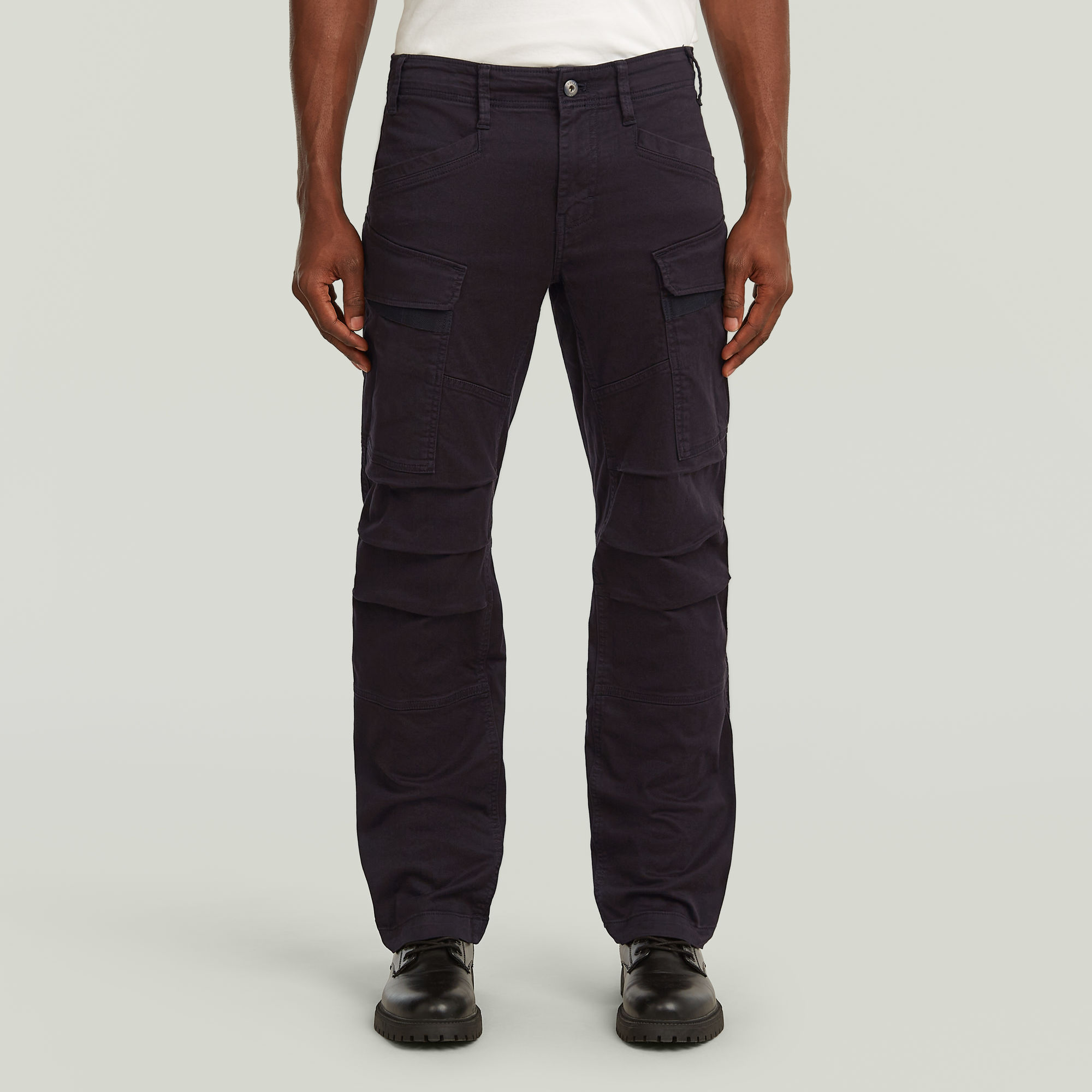 

3D Regular Straight Cargo Pants - Black - Men