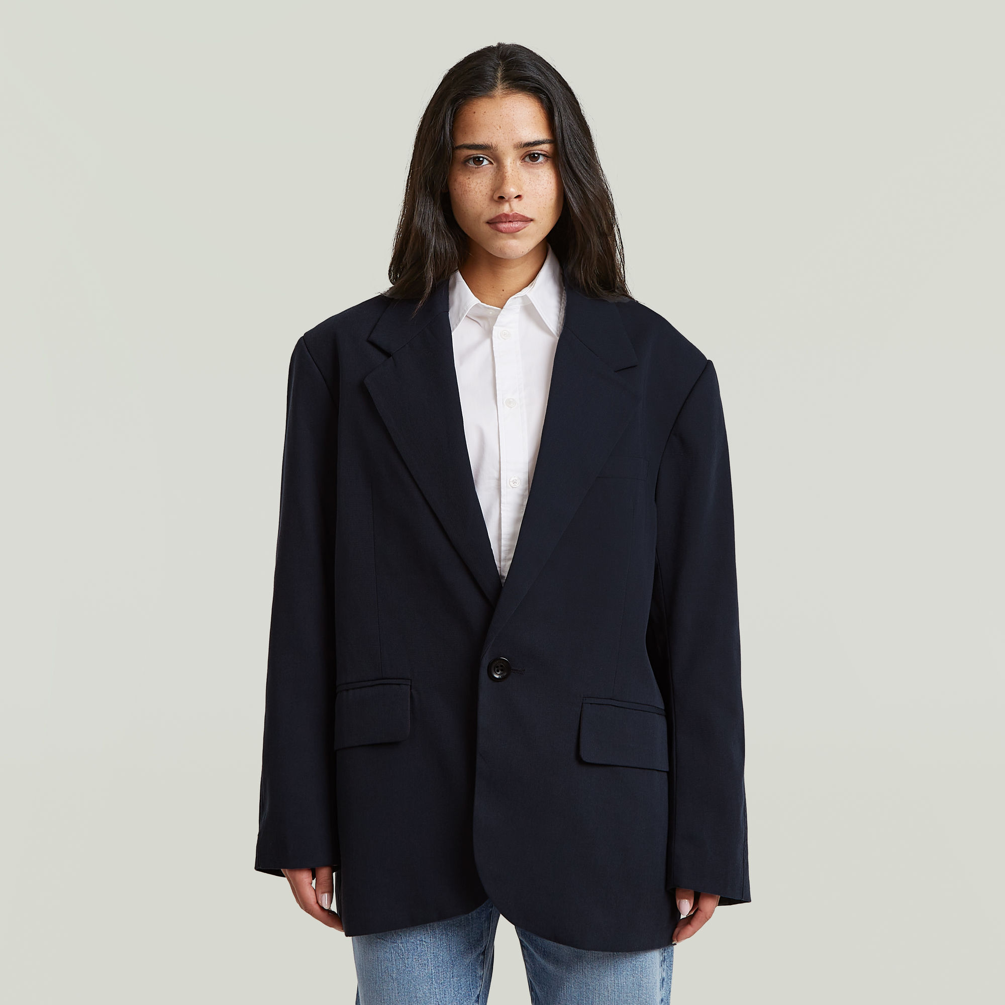 Big Boyfriend Oversized Blazer - Dunkelblau - Damen