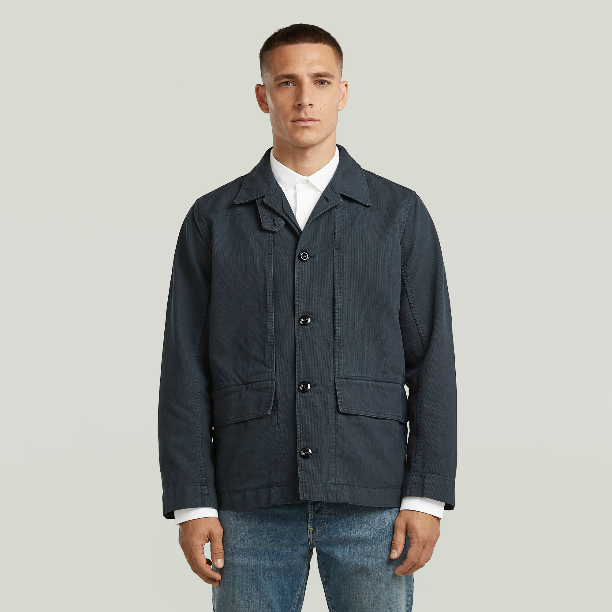 

4 Pocket Overshirt - Donkerblauw - Heren