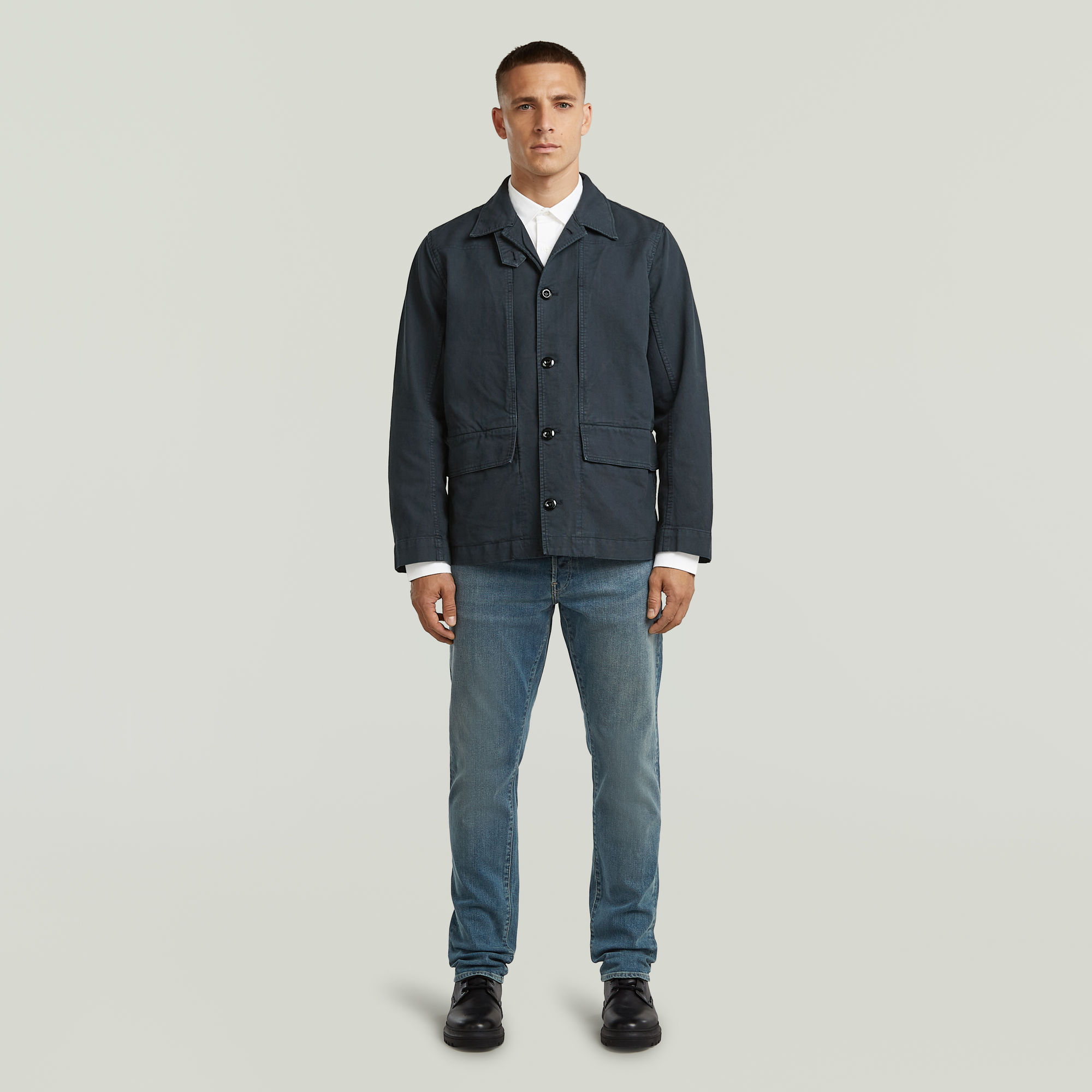 Thumbnail - 4 Pocket Overshirt - Dunkelblau - Herren
