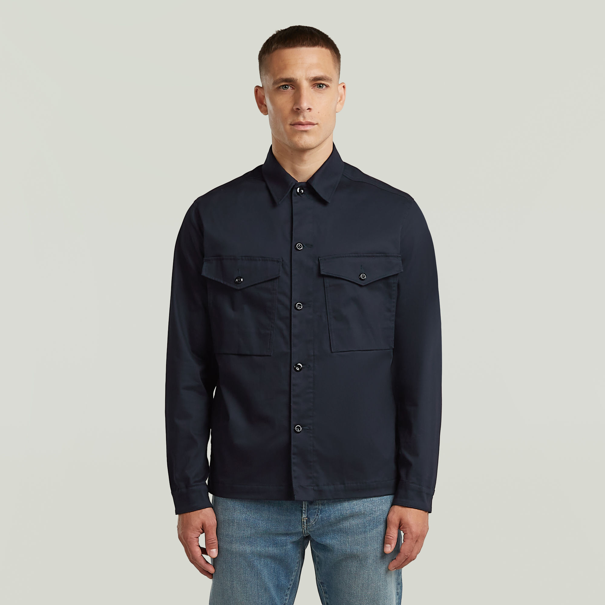 Core Clean Overshirt - Dunkelblau - Herren