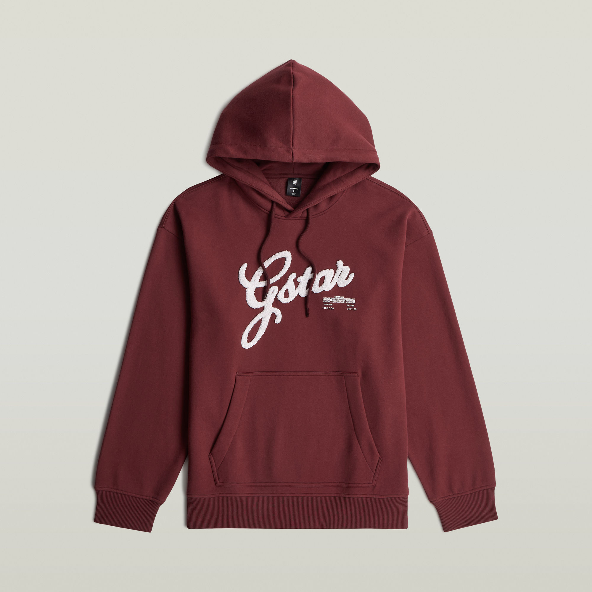 

Chenille Relaxed Hoodie Sweater - Rood - Heren