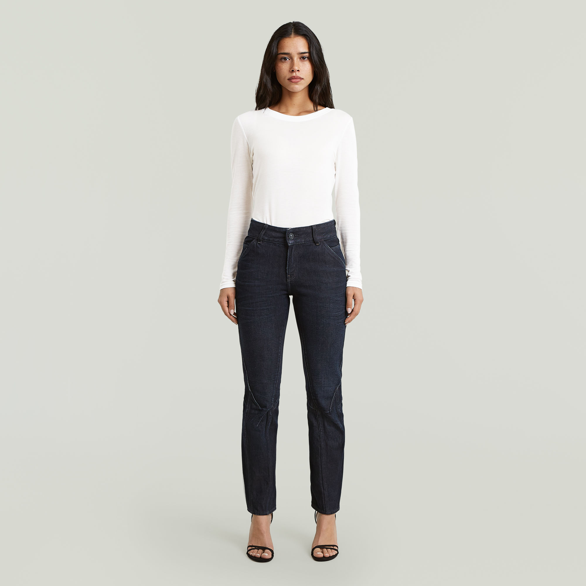 Thumbnail - Kitoh Slim Jeans - Dunkelblau - Damen
