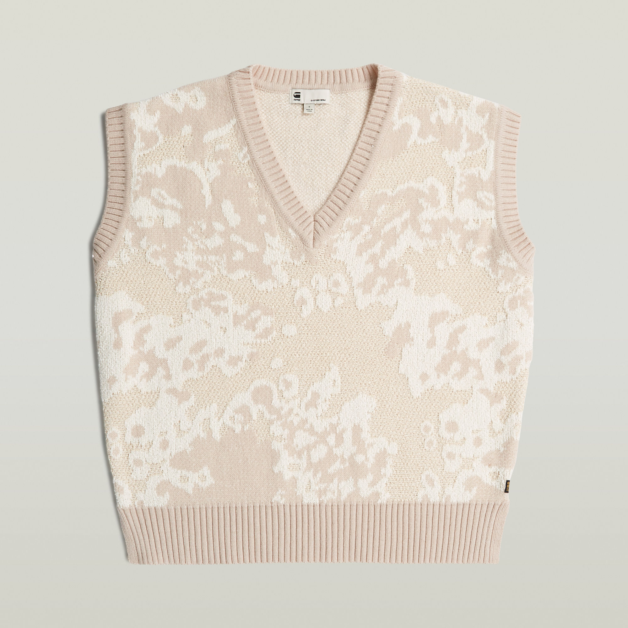 Thumbnail - Jacquard-Strickweste - Mehrfarbig - Damen