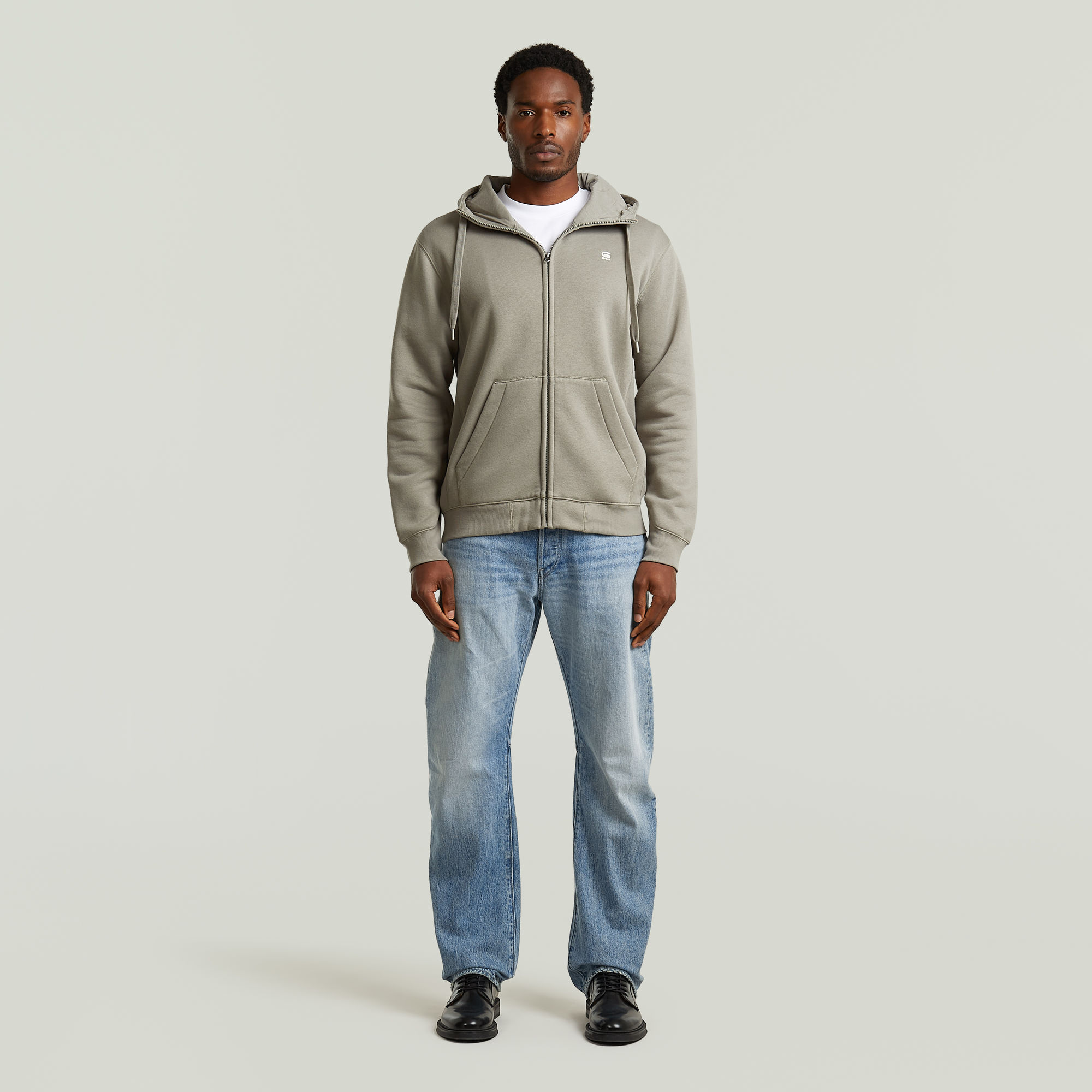 Thumbnail - Premium Core Hoodie Zip Sweater - Beige - Herren