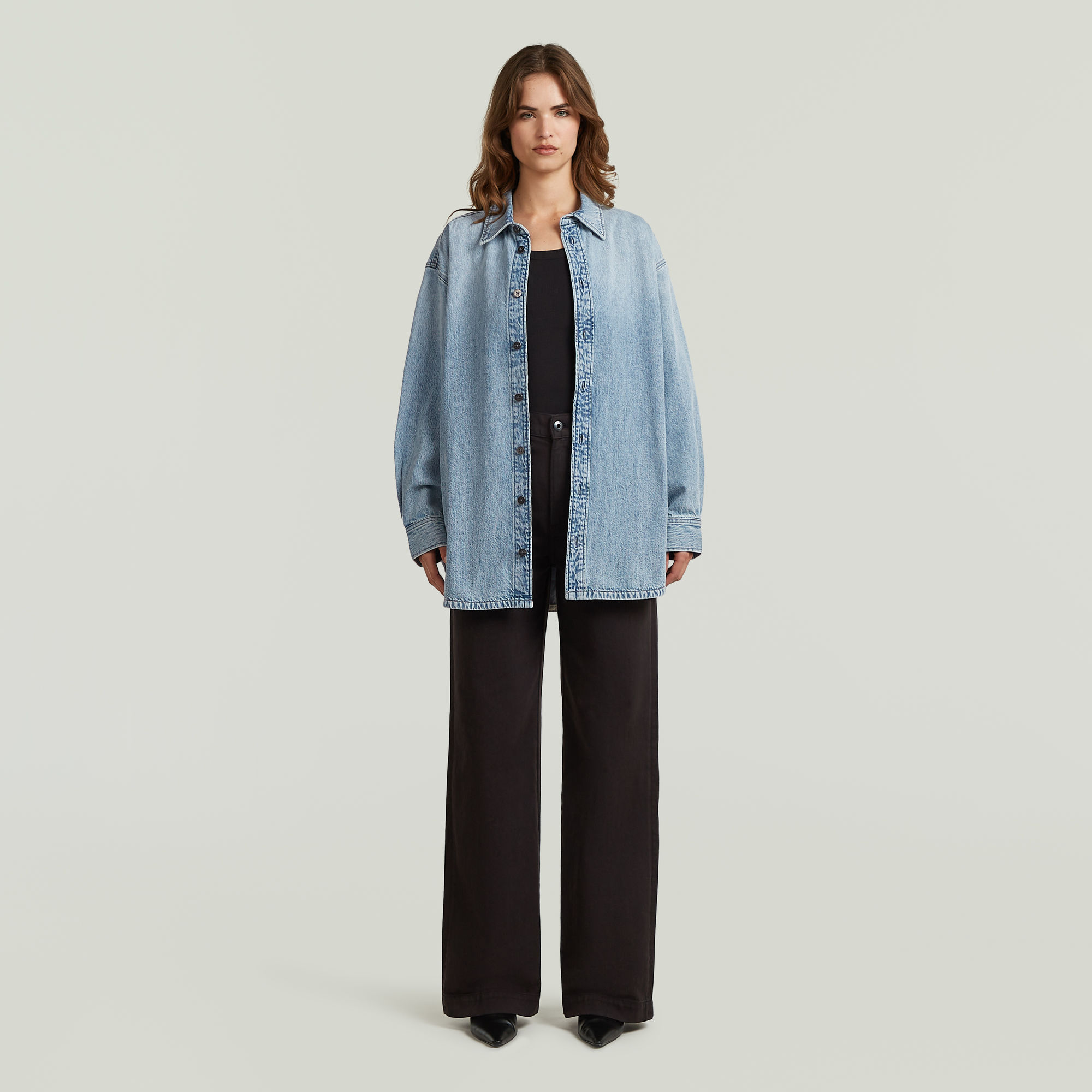 Thumbnail - Maxi Overshirt - Hellblau - Damen