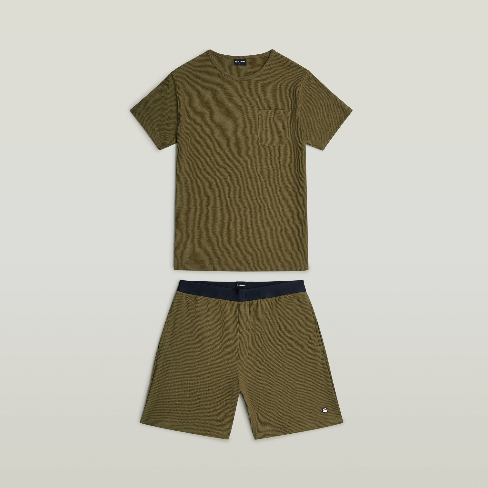 

T-Shirt & Shorts Pyjama Set - Grün - Herren