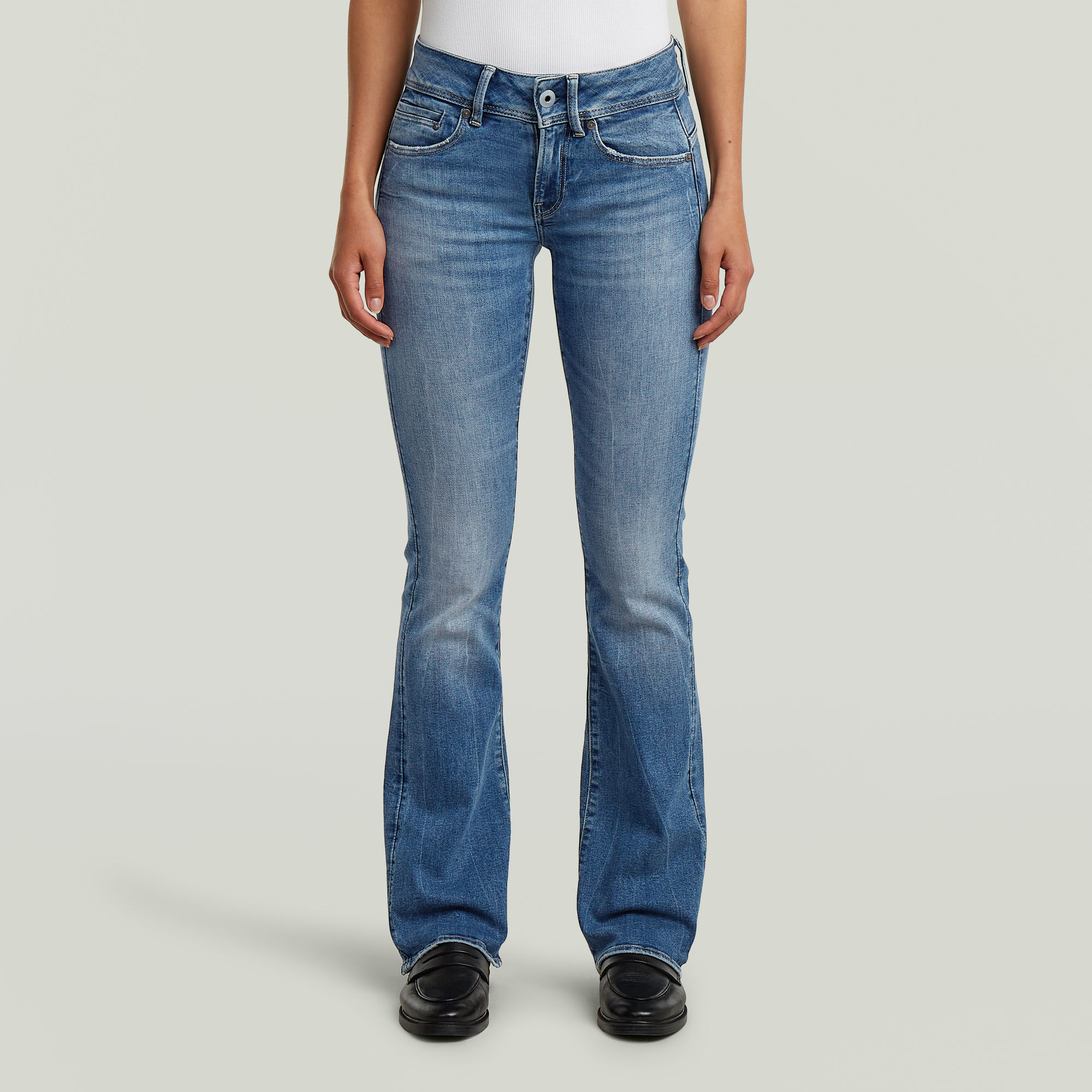 

Midge Bootcut Jeans - Mittelblau - Damen