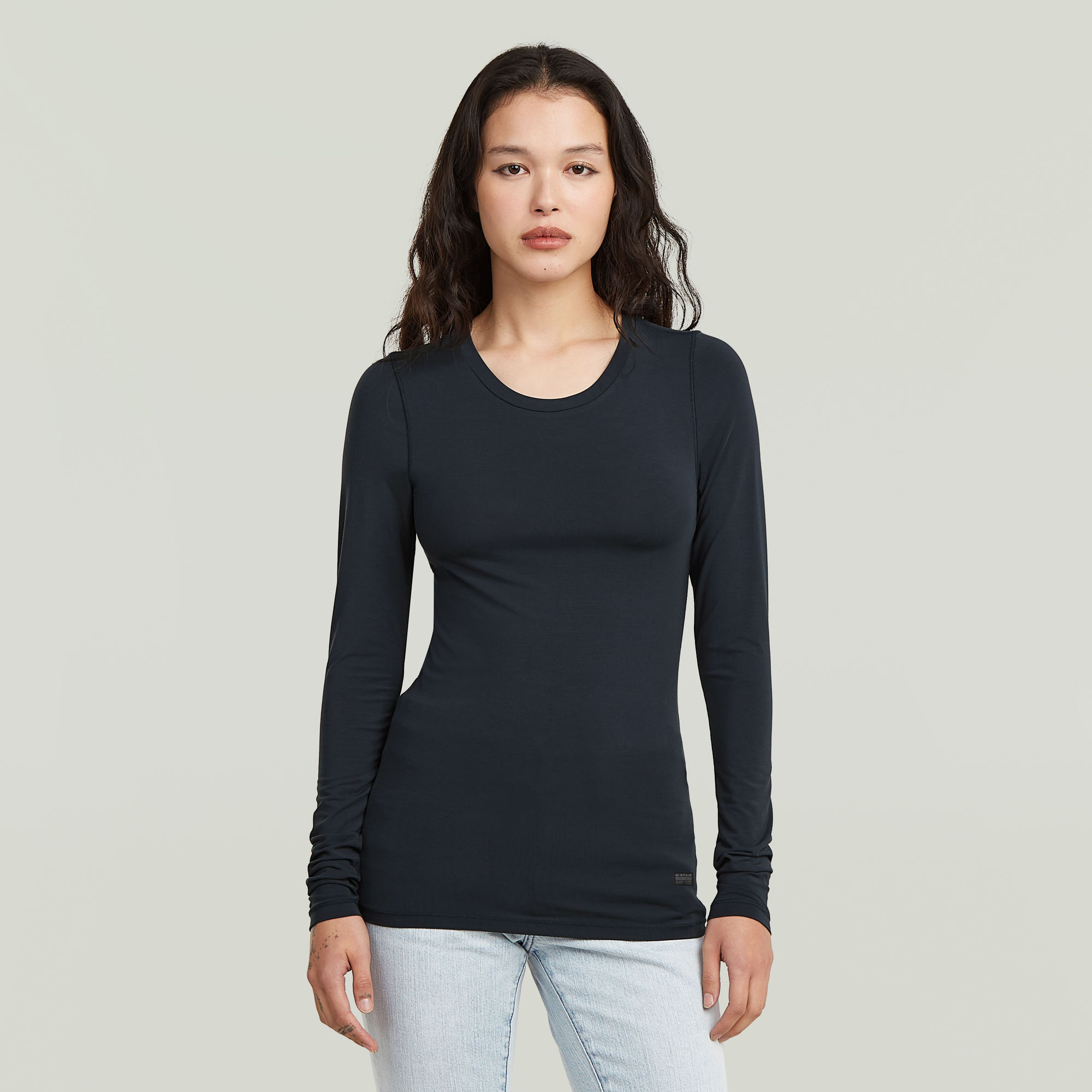 G-Star RAW 2nd Skin Longsleeve T-Shirt - Donkerblauw - Dames