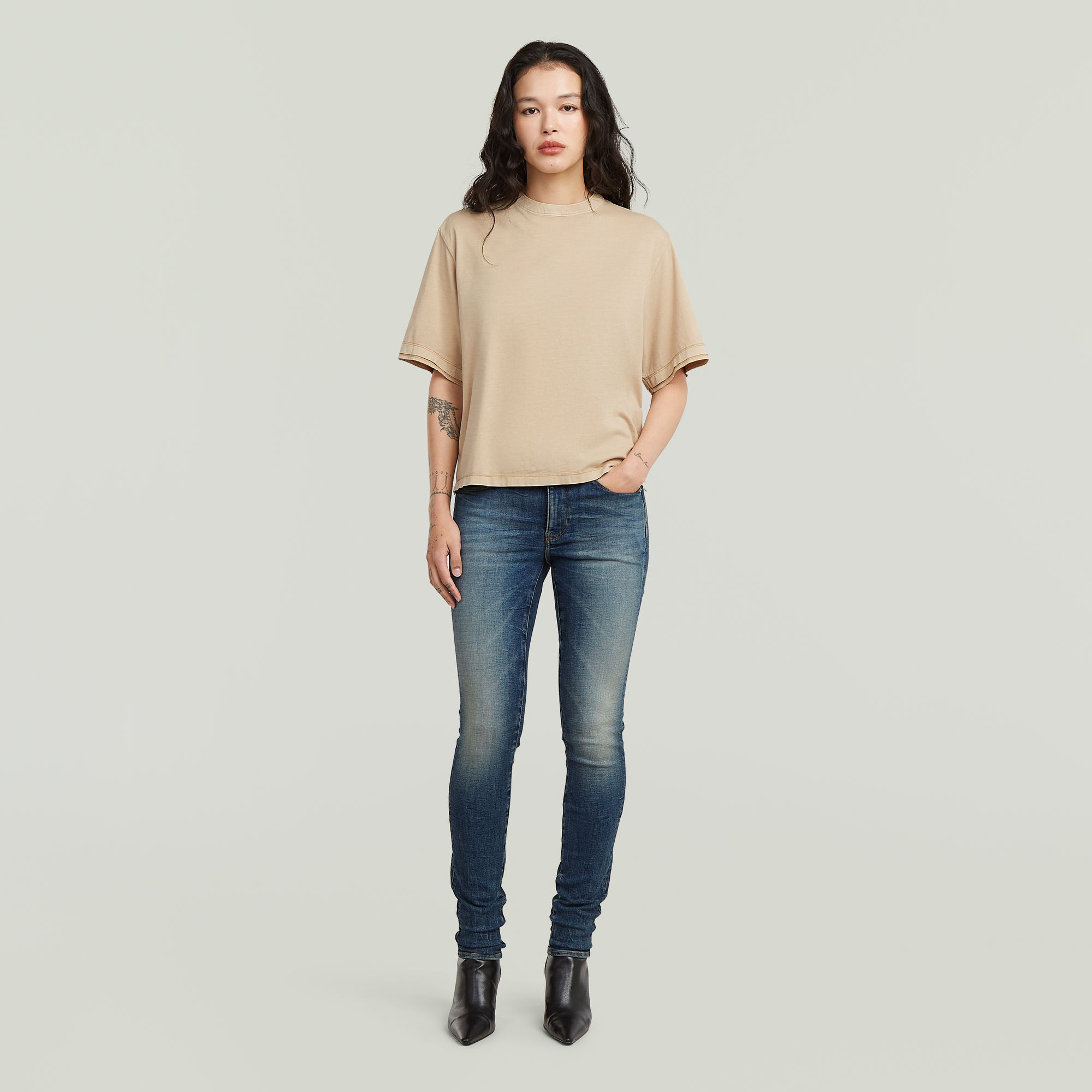 Thumbnail - 3301 Skinny Jeans - Dunkelblau - Damen