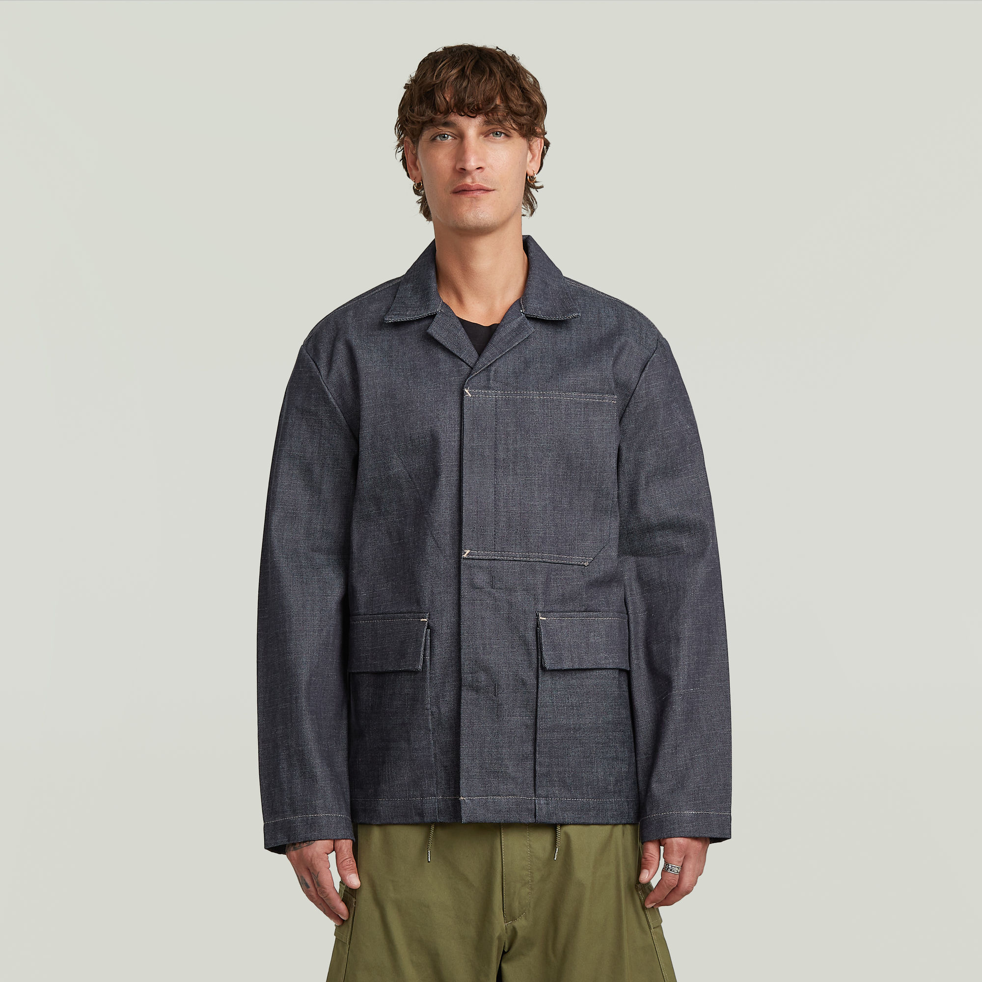 G-S020 Marseille Selvedge Blazer - Dunkelblau - Herren