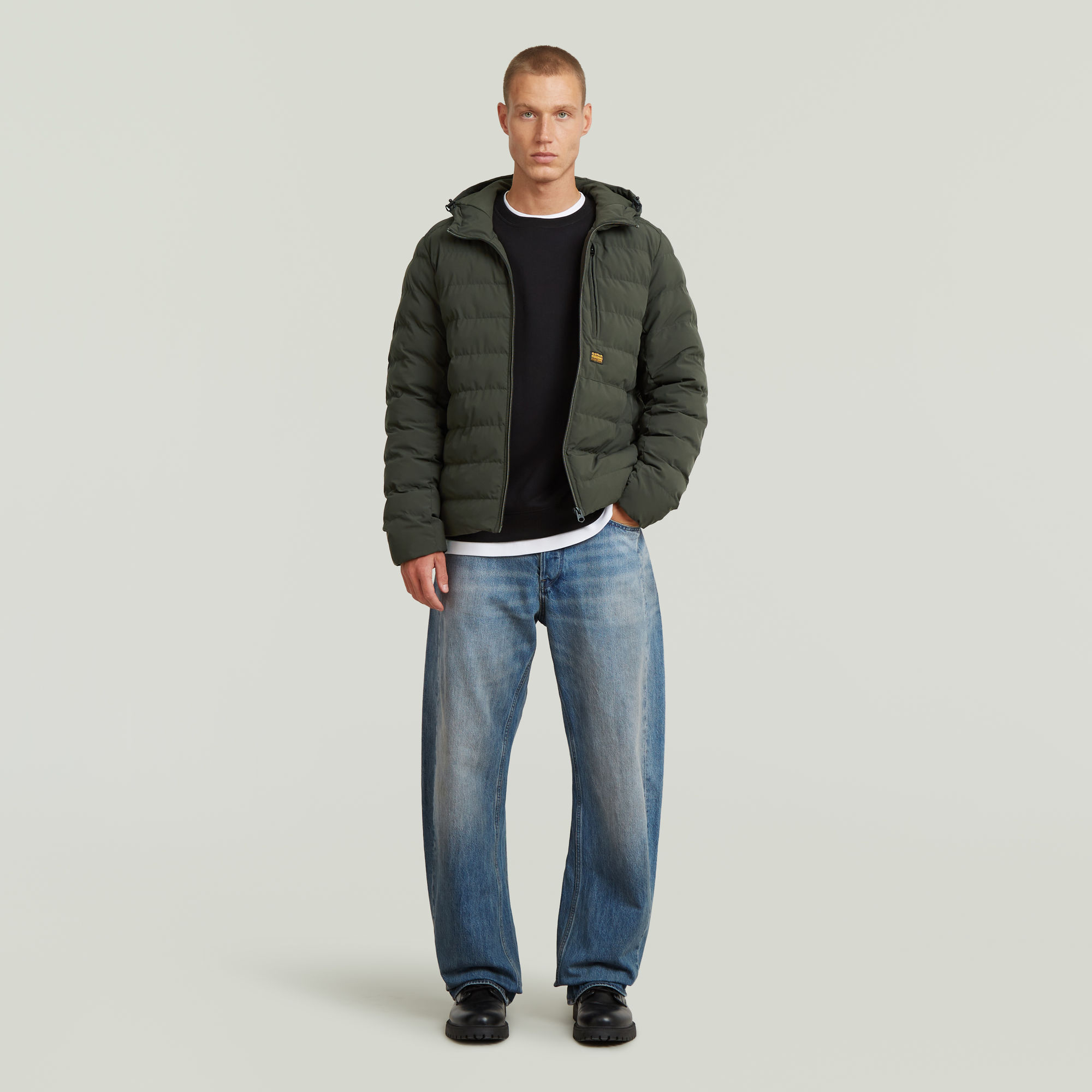 Thumbnail - Foundation Hooded Liner Jacket - Grau - Herren