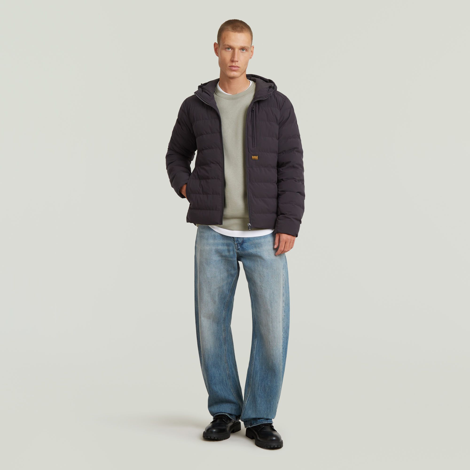 Thumbnail - Foundation Hooded Liner Jacket - Schwarz - Herren