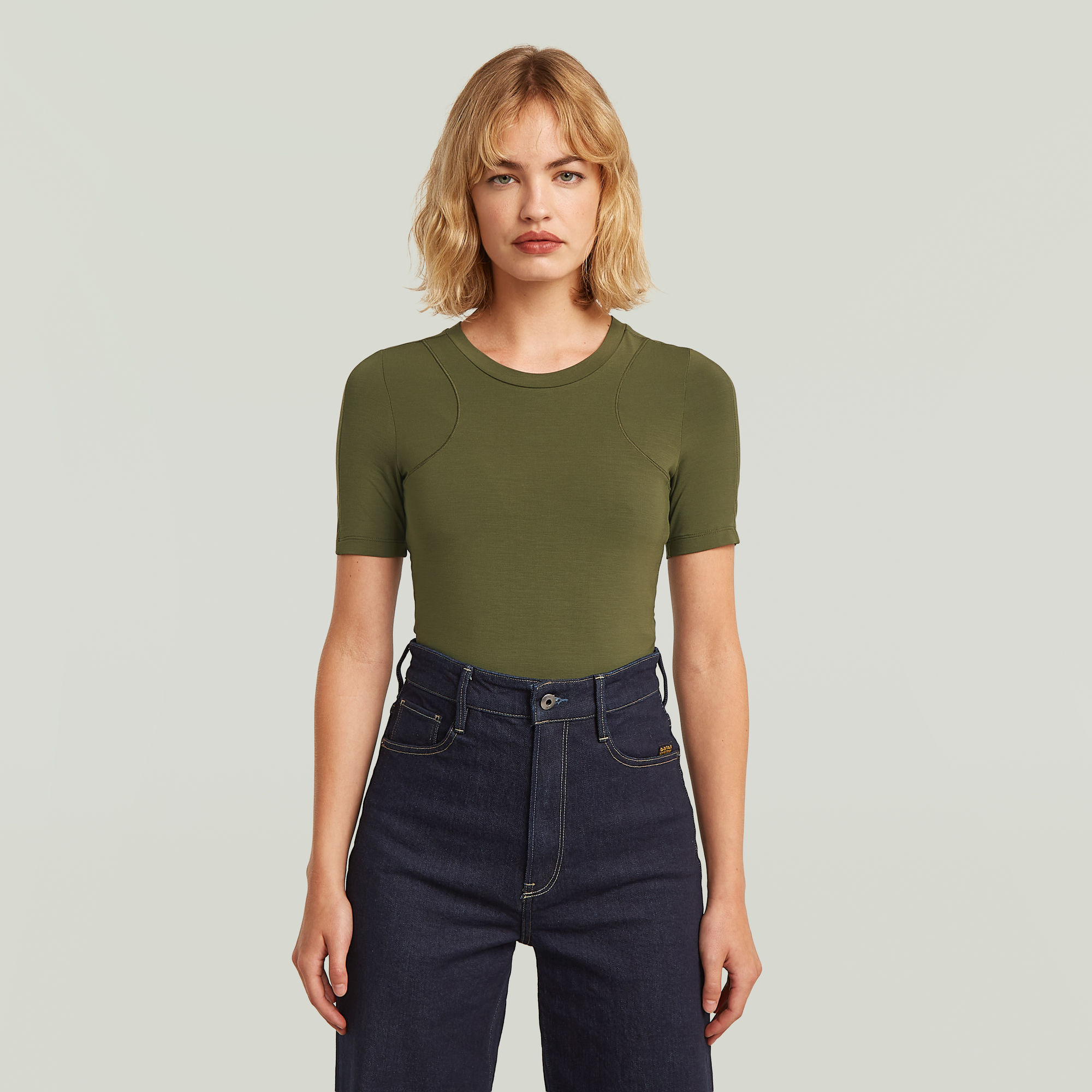 2nd Skin Bodysuit T-Shirt - Grün - Damen