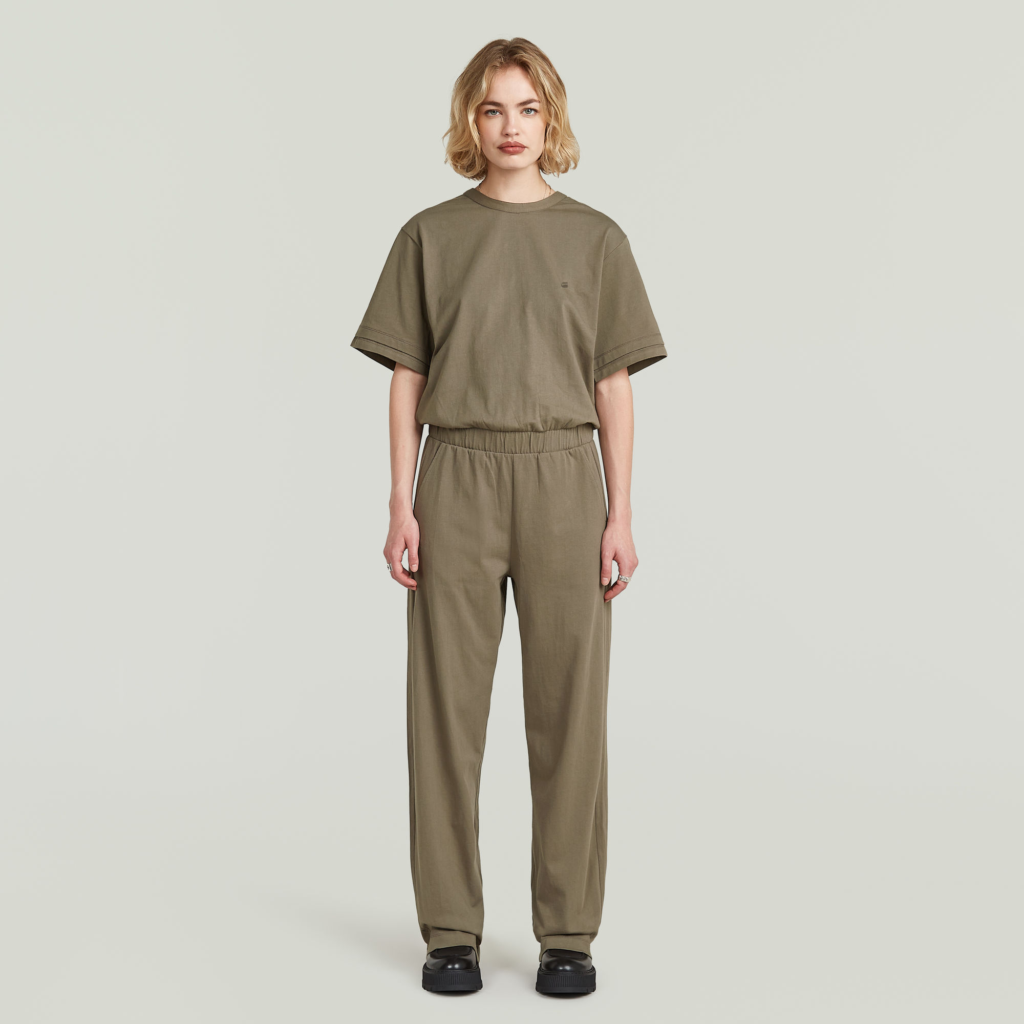 Thumbnail - Jersey Jumpsuit - Braun - Damen