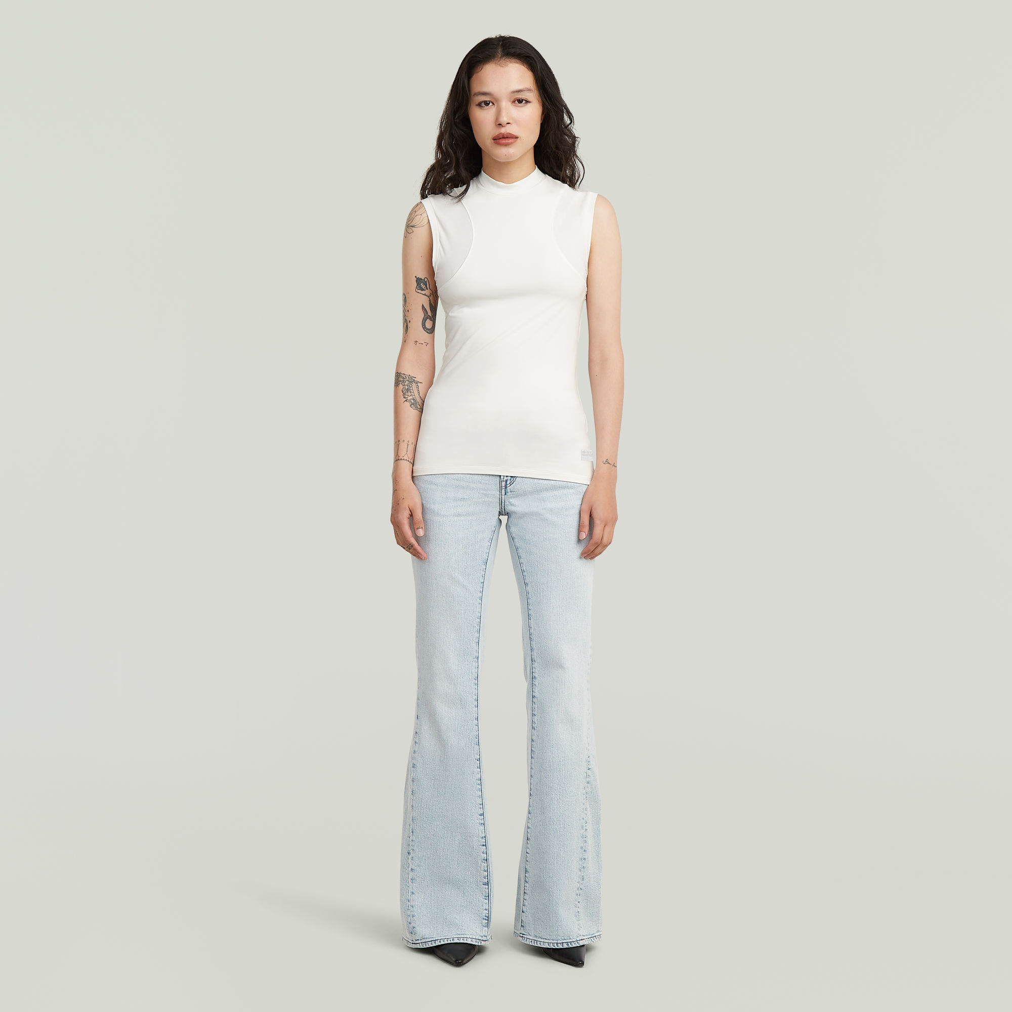 Thumbnail - 2nd Skin Mock T-Shirt - Weiß - Damen