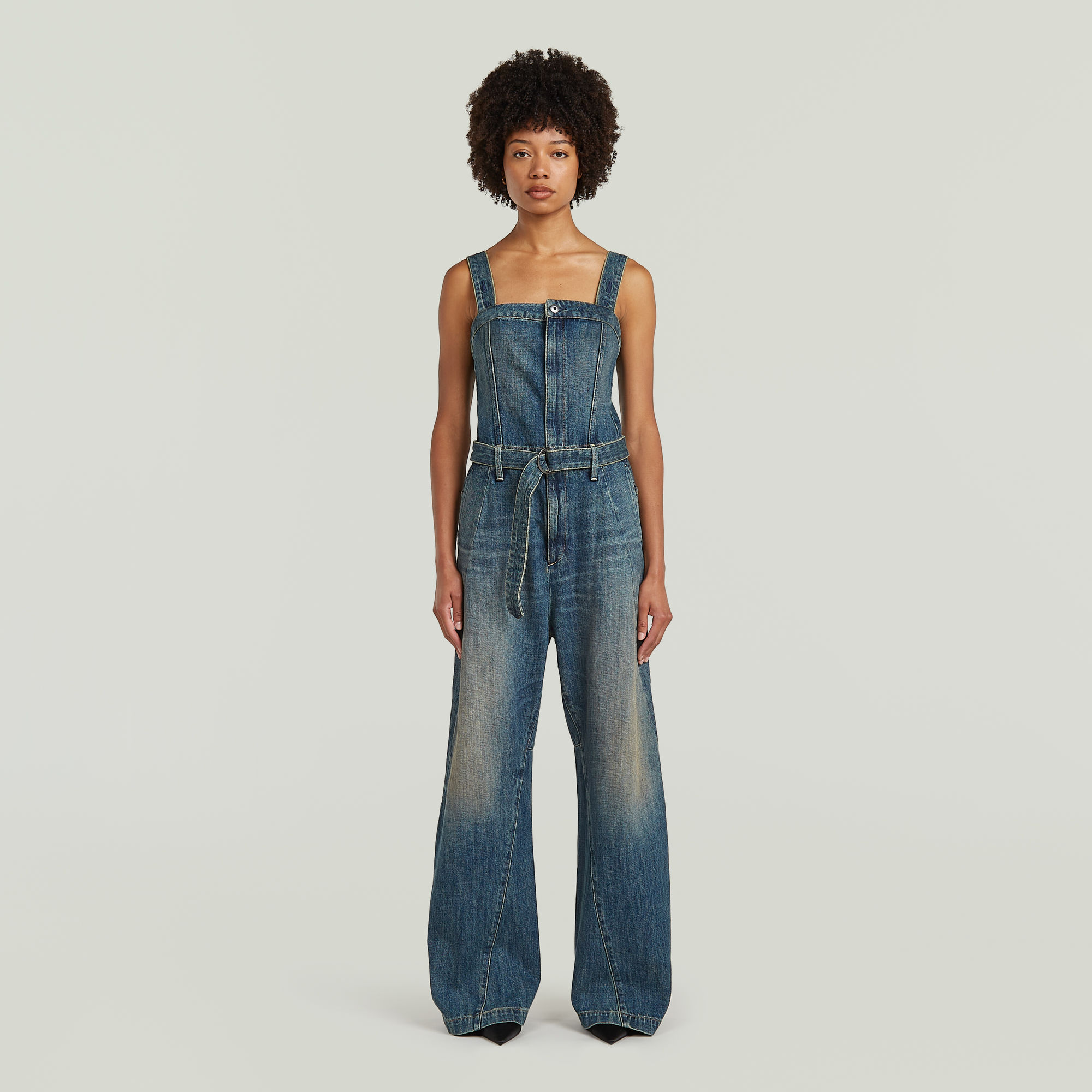 Thumbnail - Bustier 3D Jumpsuit - Dunkelblau - Damen