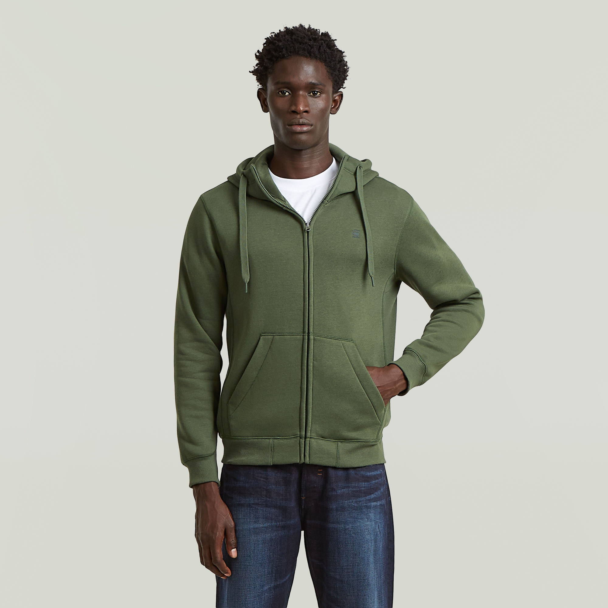 

Premium Core Hoodie Zip Sweater - Groen - Heren