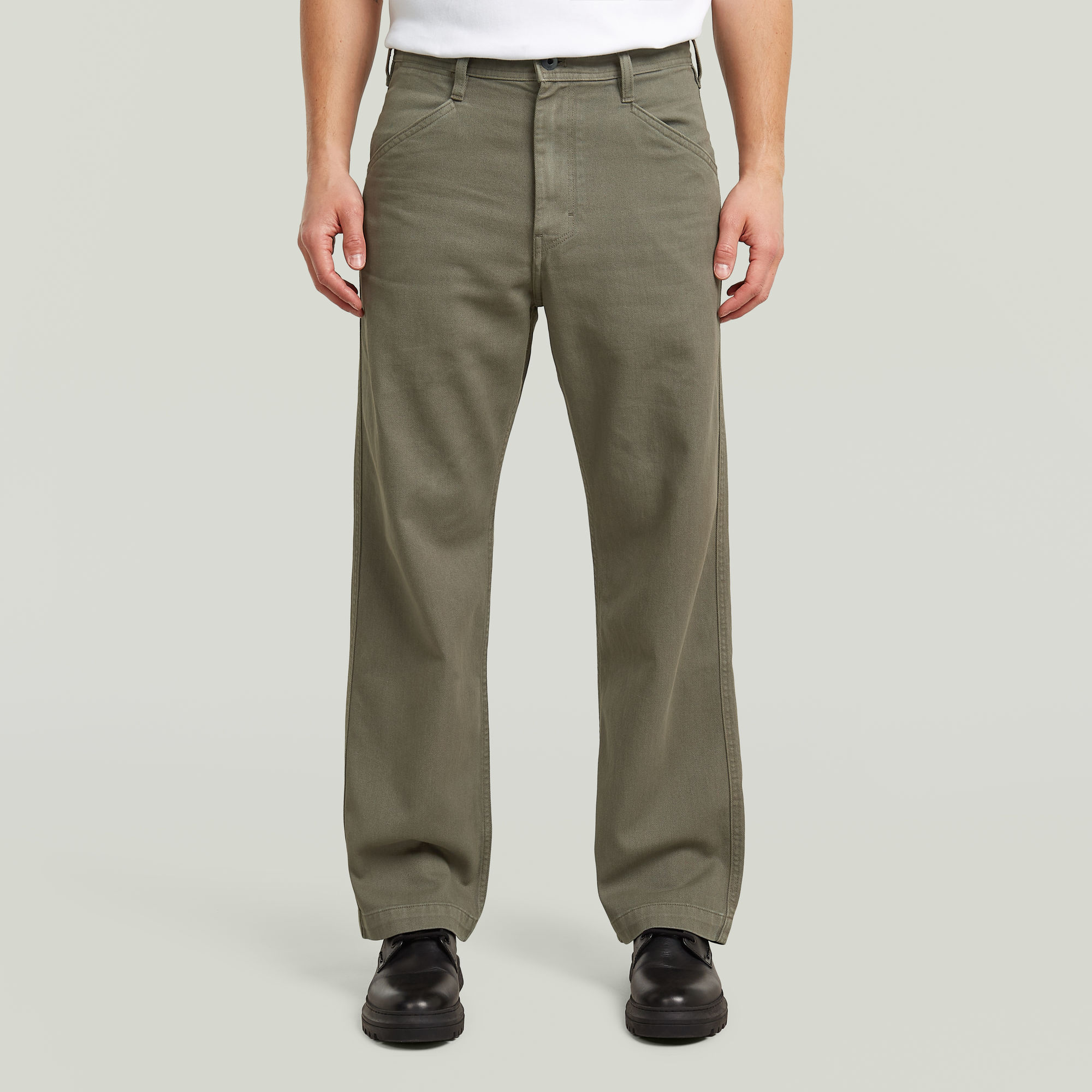 Relaxed Straight Chino - Braun - Herren