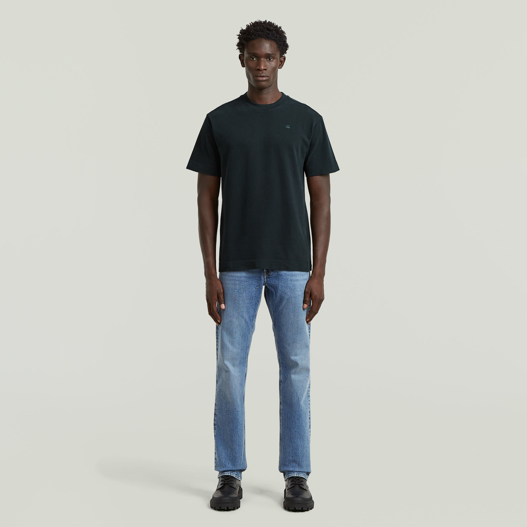 Thumbnail - The Leonard - Heavyweight T-Shirt - Dunkelblau - Herren