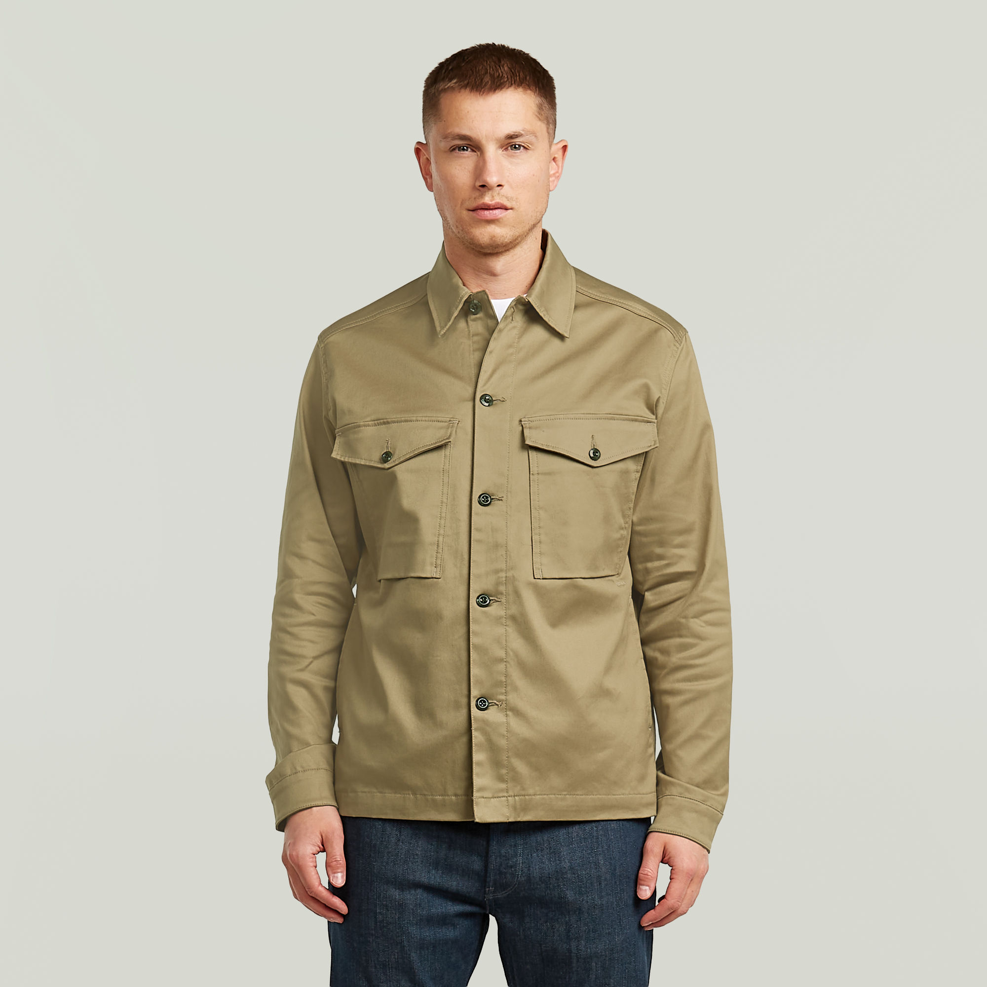 Core Clean Overshirt - Beige - Herren