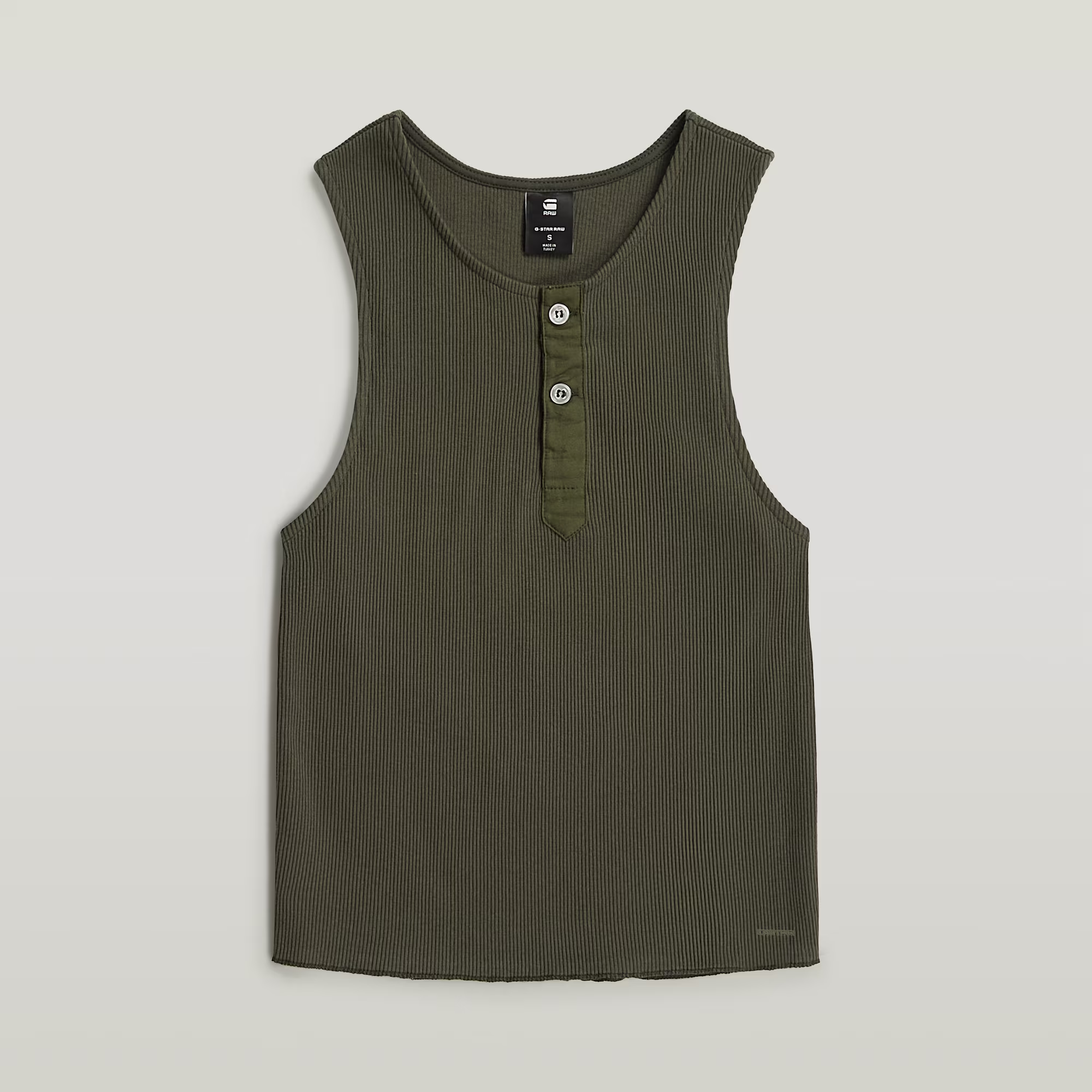 Thumbnail - Slim Henley Tank T-Shirt - Grau - Damen