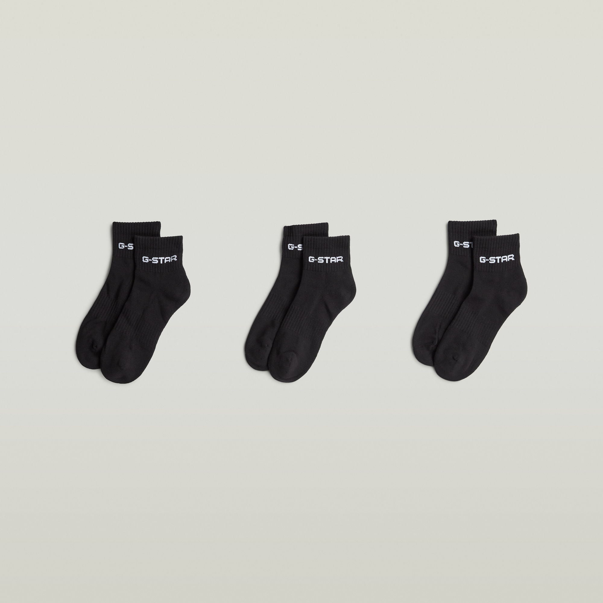 

Short Logo Socks 3-Pack - Black - Men