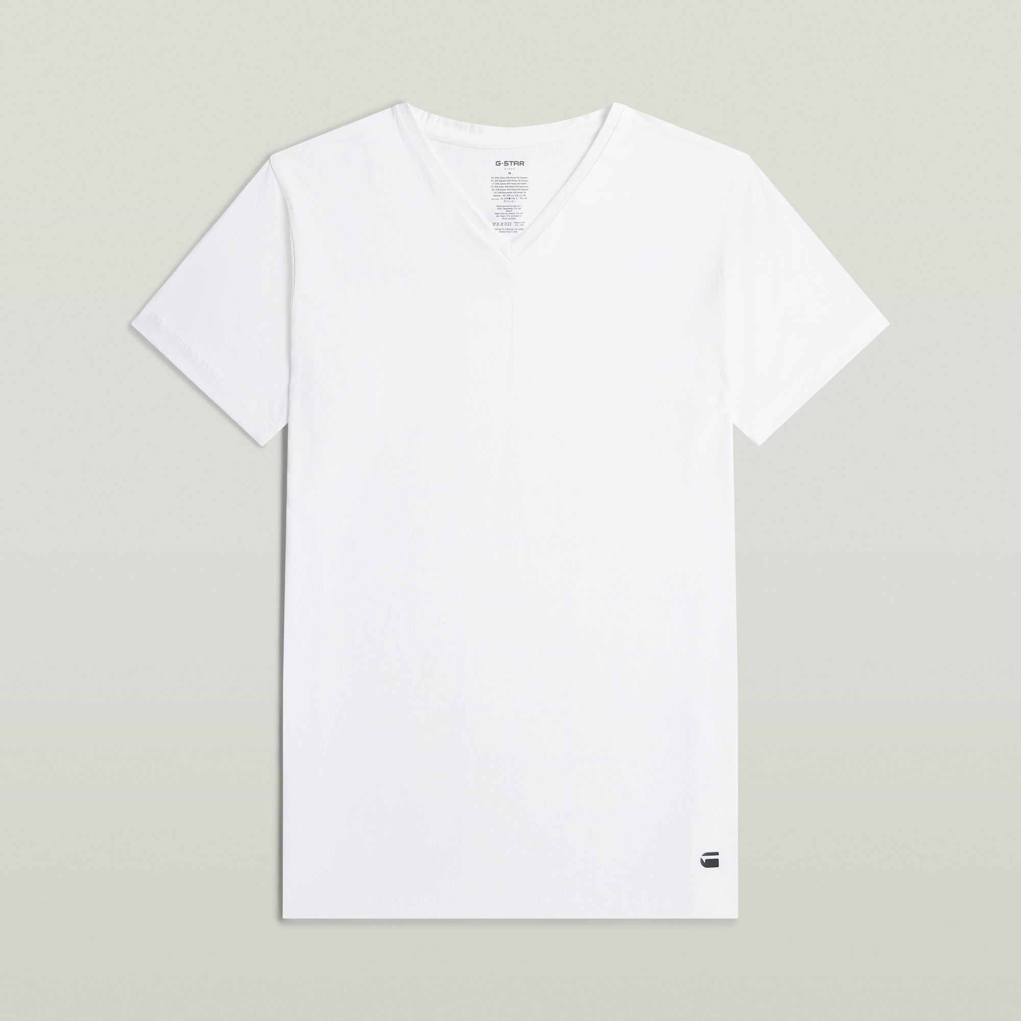 Thumbnail - T-Shirt V-Neck 3er-Pack - Weiß - Herren